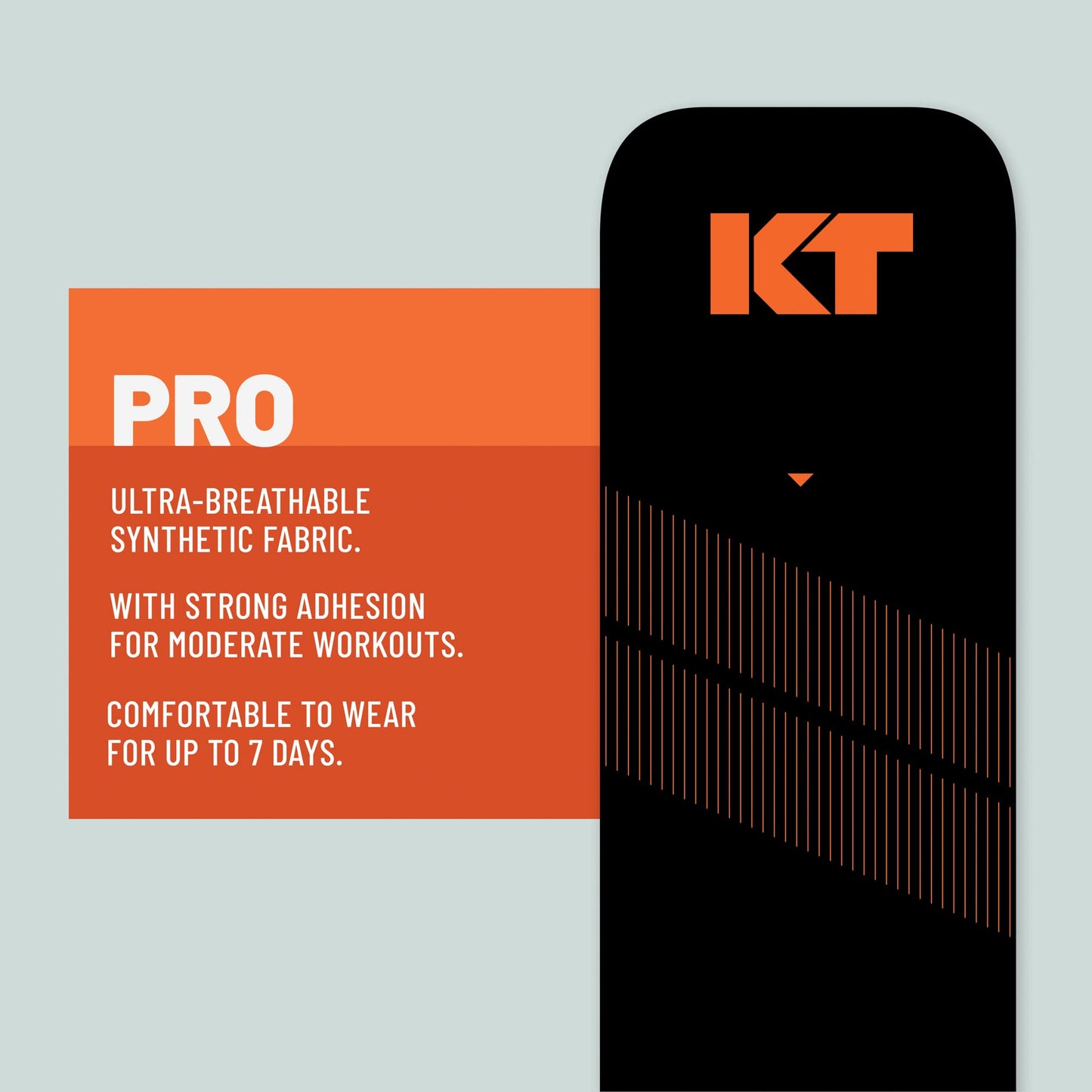 KT Tape, Pro Synthetic Kinesiology Athletic Tape, 20 Count, 10” Precut Strip - Tennis Mindset