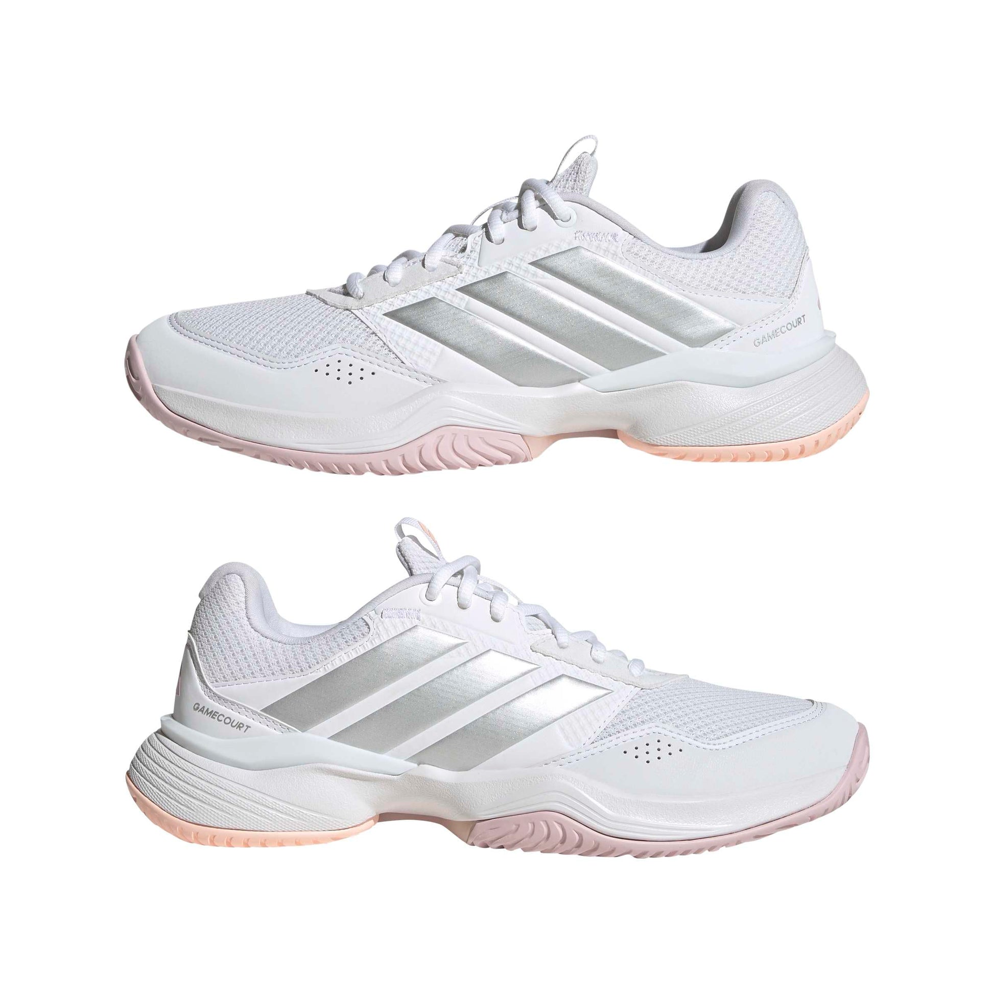 adidas Womens Gamecourt 3 All Court Sneakers Shoes - White - Tennis Mindset