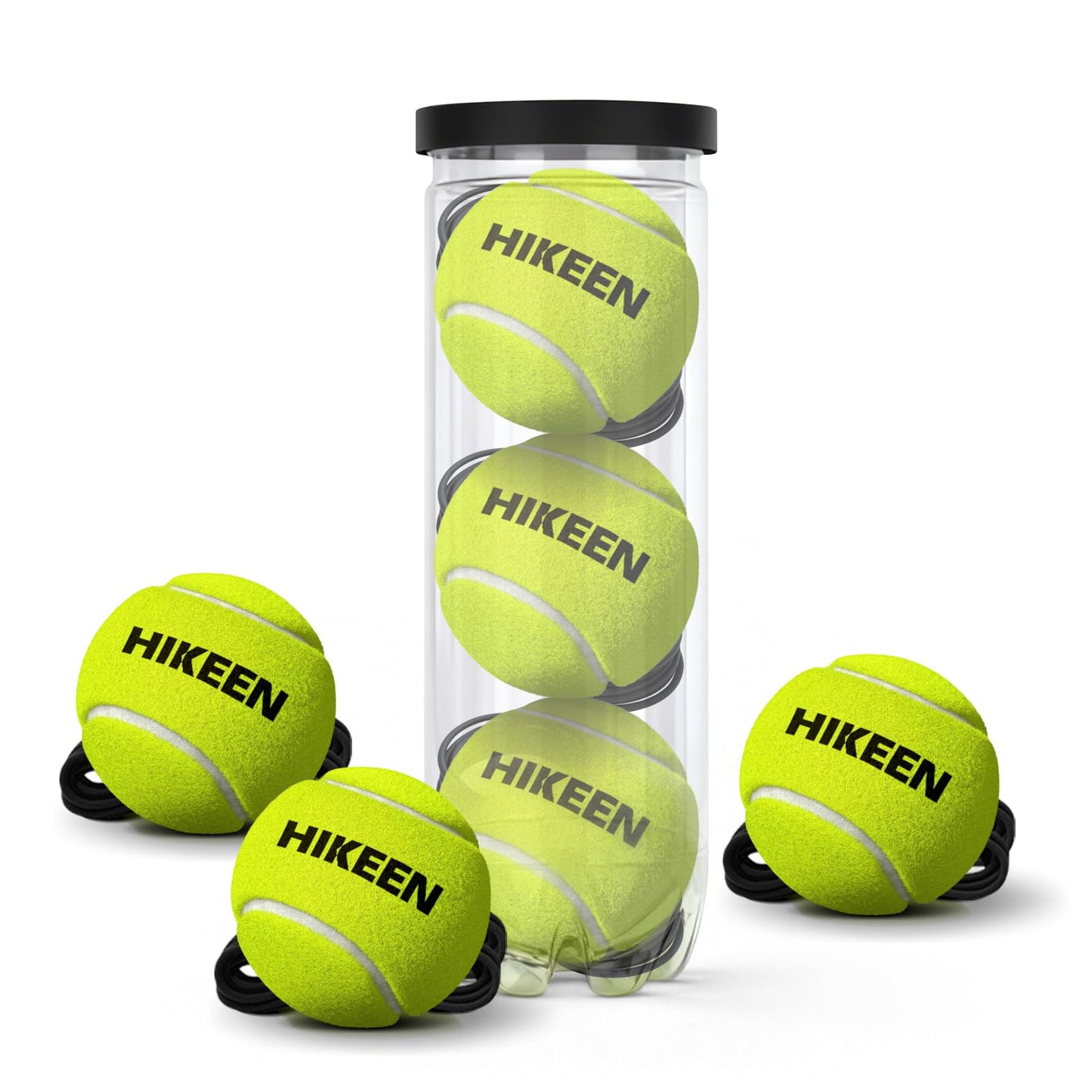 Hikeen Premium Tennis Trainer Rebound with Metal Base,Portable Solo Tennis Trainer Set with 3 Highly Elastic String Balls,Tennis Practice Equipment for Adult Kids an Beginners - Tennis Mindset