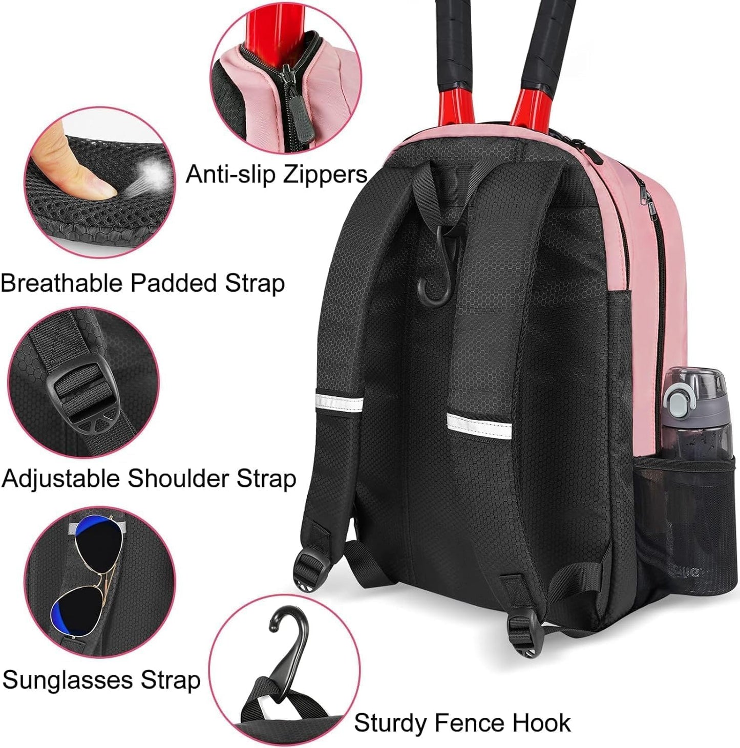 Ytonet Tennis Bag Tennis Backpack for Women Men 2 Rackets - Tennis Mindset
