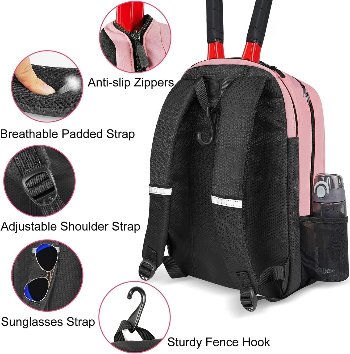 Ytonet Tennis Bag Tennis Backpack for Women Men 2 Rackets - Tennis Mindset