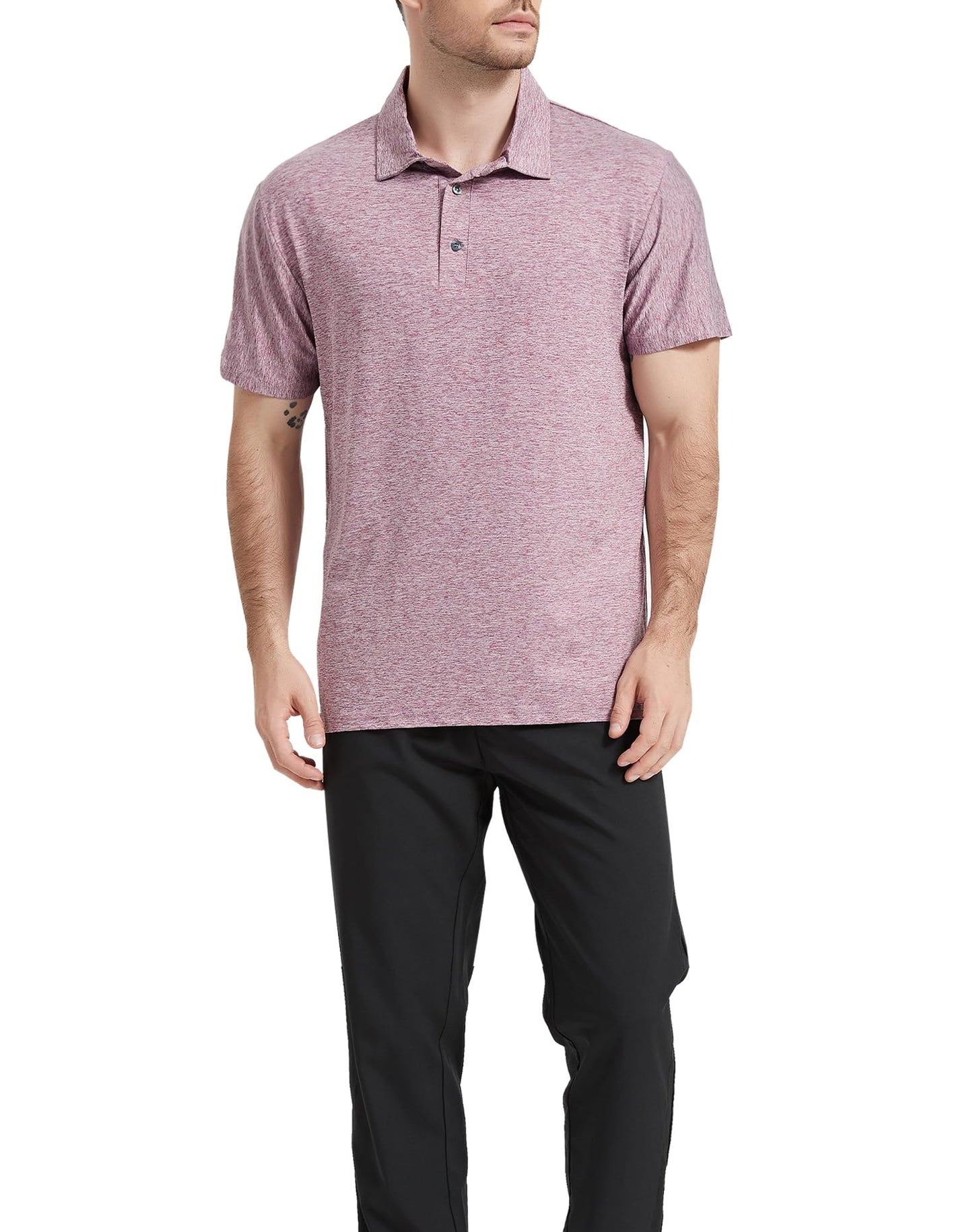 5 Pack Men's Polo Shirts Short Sleeve Golf T Shirt Performance Casual - Tennis Mindset