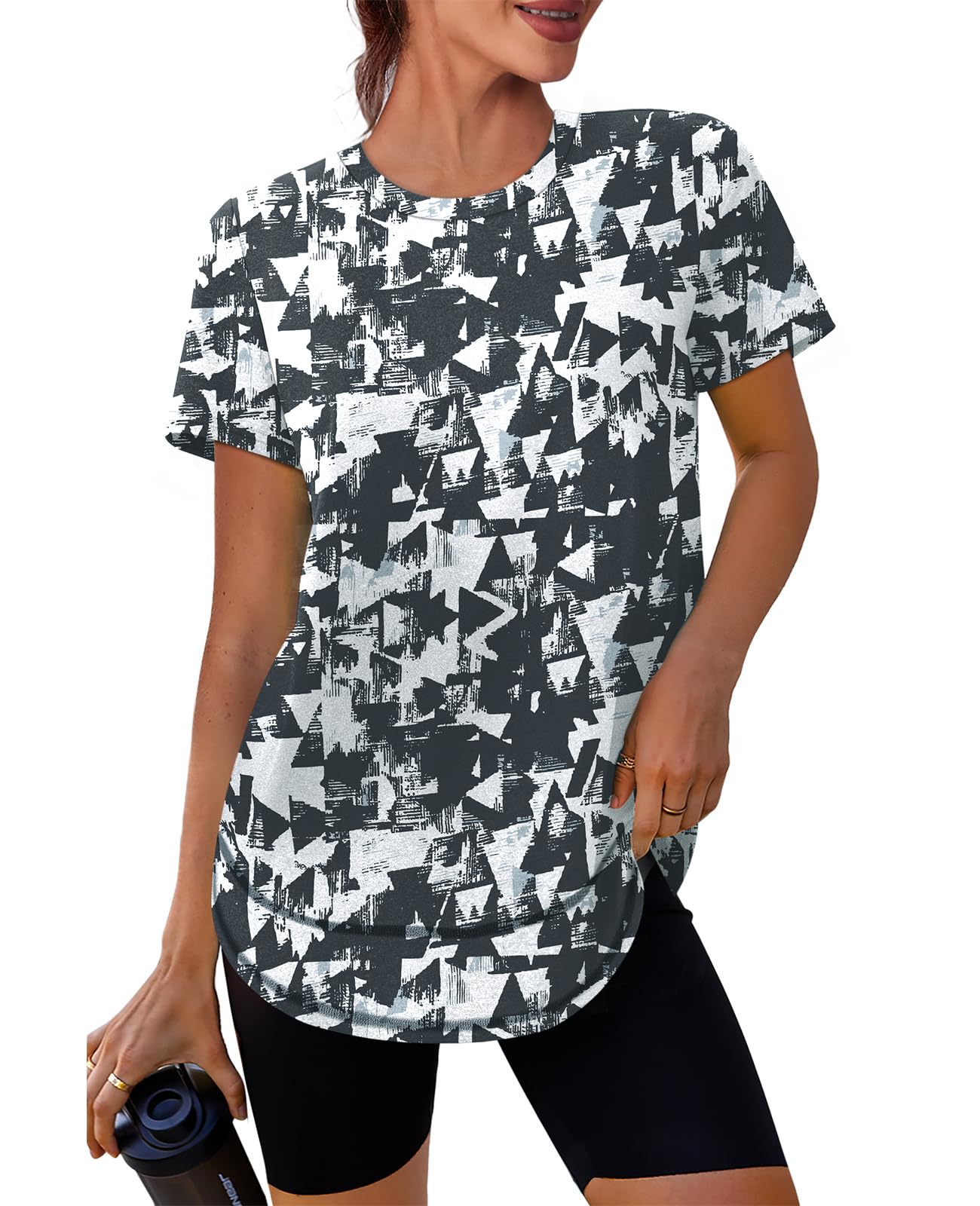 XIEERDUO Womens Workout Tops Short Sleeve Shirts Sun Protection UPF 50+ Quick Dry Outfits for Hiking Running S-3XL