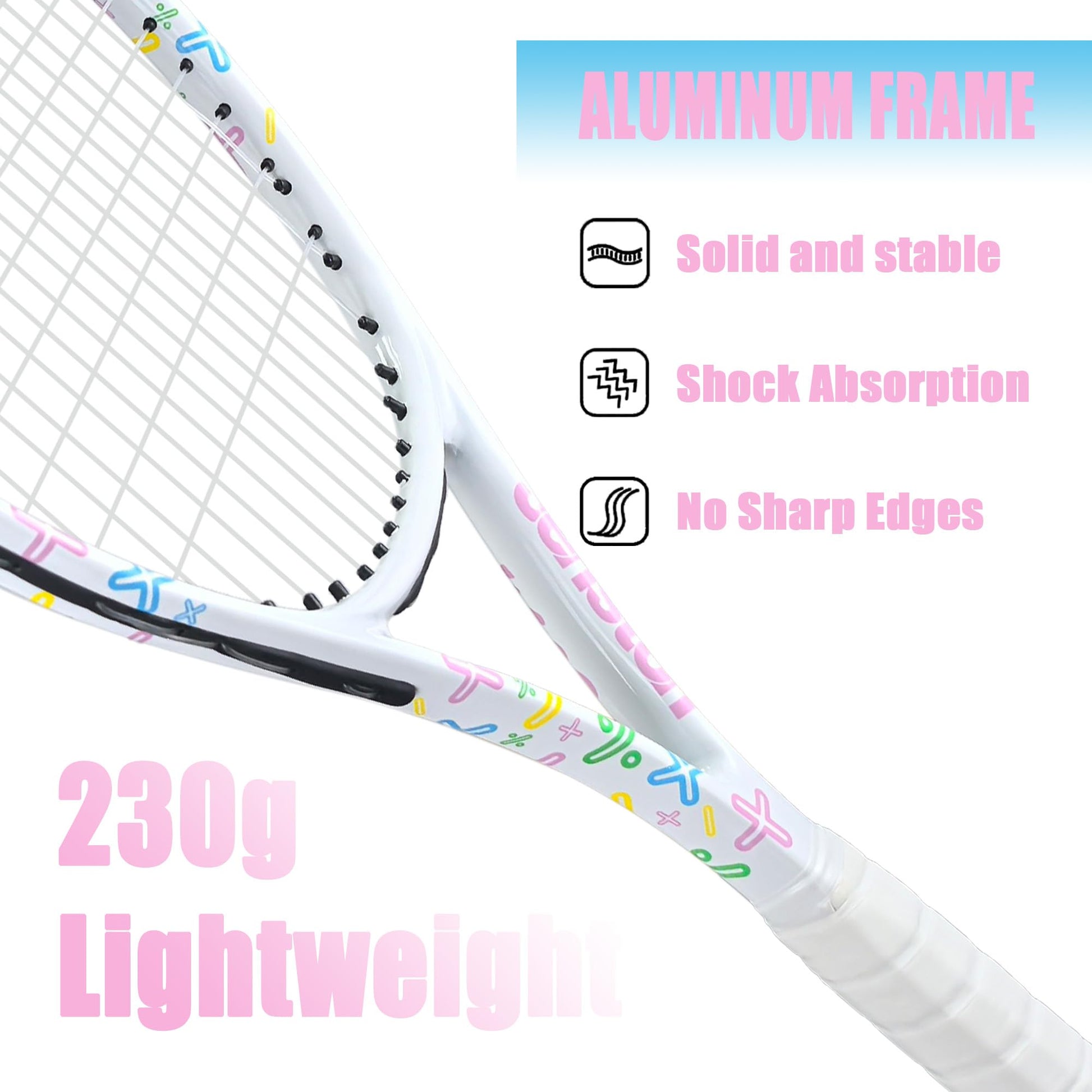Senston 19" 23" 25" Kids Junior Tennis Racquet for Kids Children Boys Girls Tennis Rackets with Racket Cover - Tennis Mindset