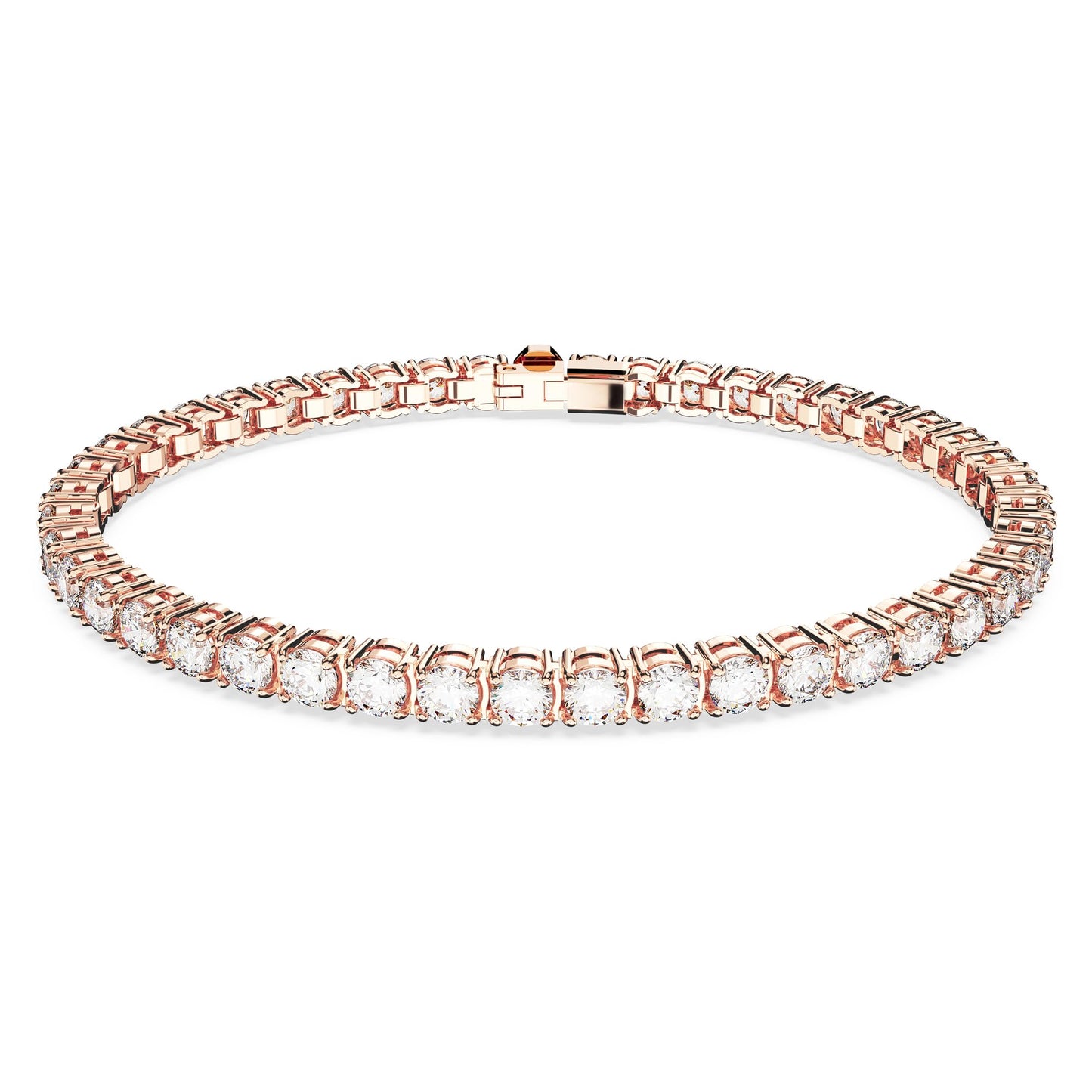 Swarovski Matrix Tennis Bracelet, Round Cut Crystals, Pink, Blue, Black, Clear, Rhodium, Gold-Tone and Rose Gold-Tone Finishes