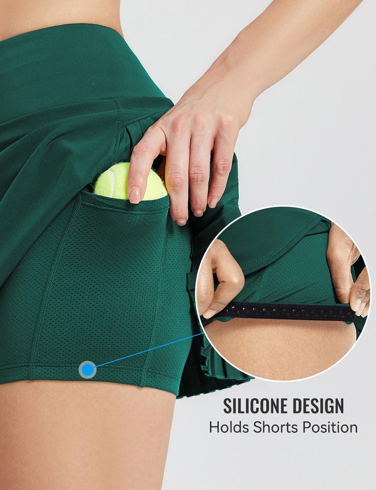 baleaf Tennis Skirt Pleated Golf Skorts with 3 Pockets - Tennis Mindset