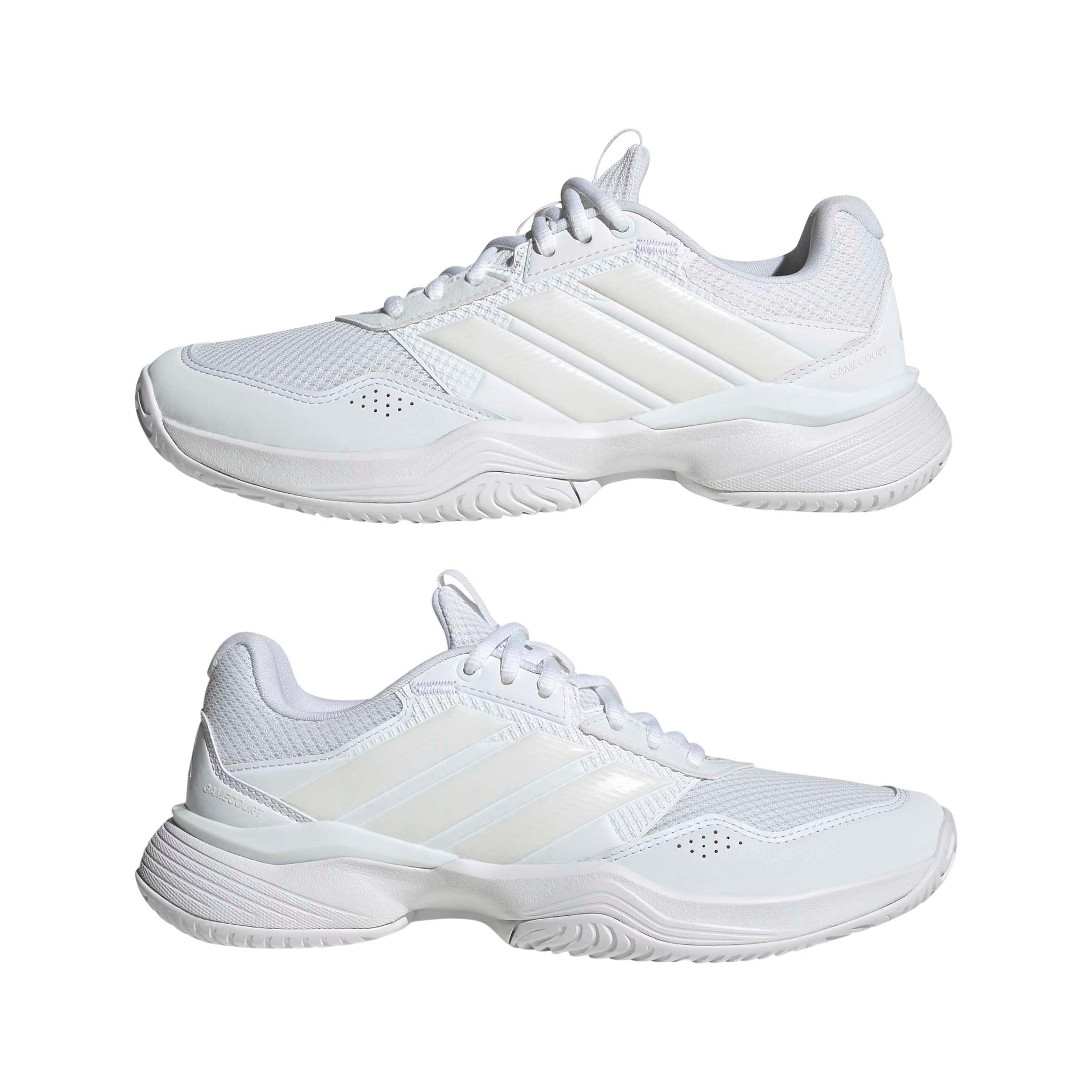 adidas Womens Gamecourt 3 All Court Sneakers Shoes - White - Tennis Mindset