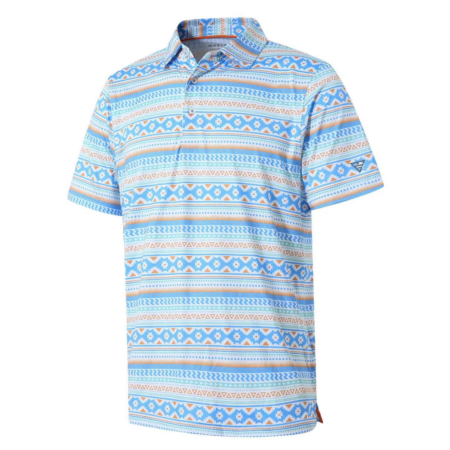 Golf Shirts for Men Dry Fit Short Sleeve Print Performance Moisture Wicking Polo Shirt - Tennis Mindset