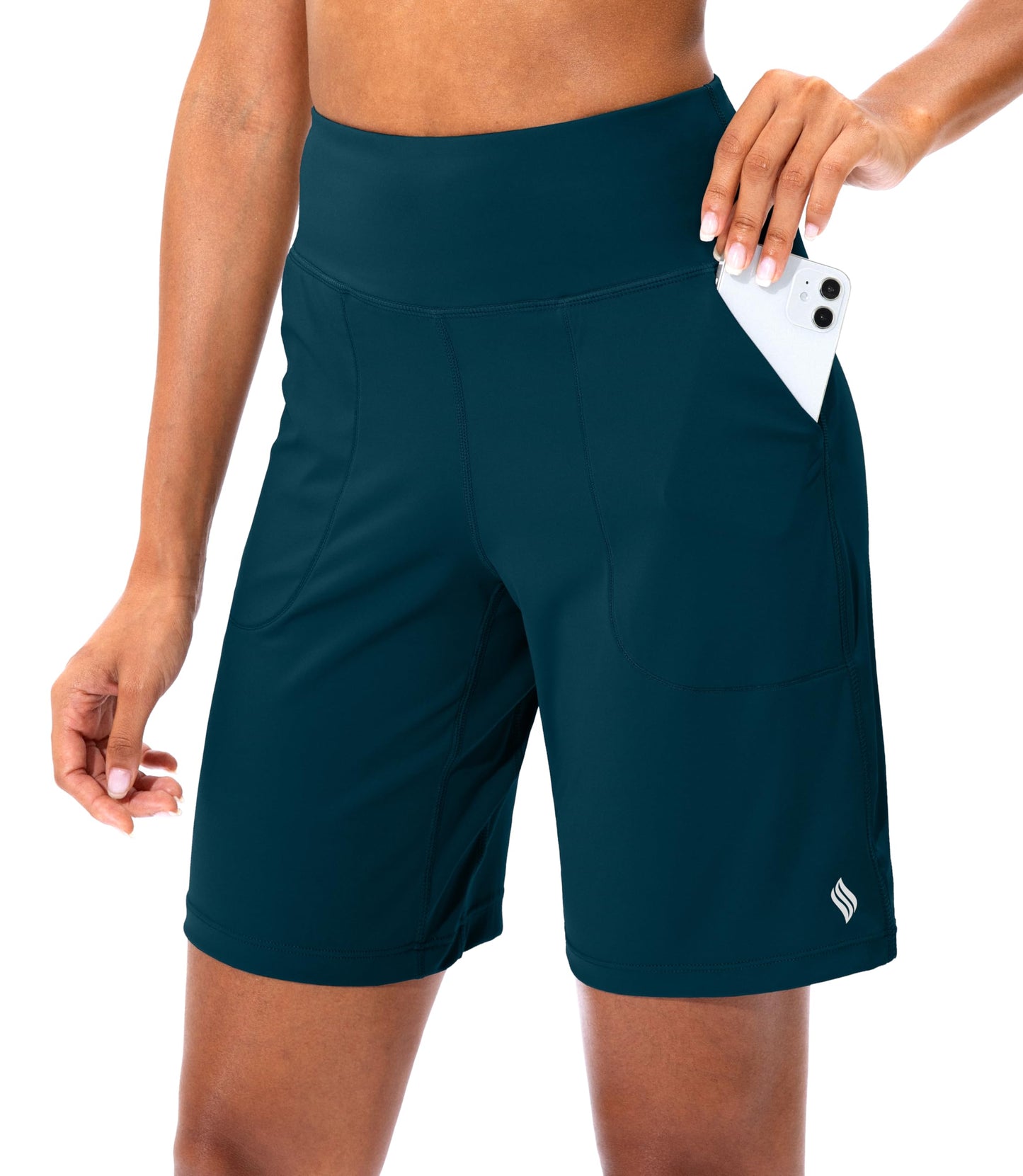 SANTINY Bermuda Shorts for Women with Pockets Athletic Workout Shorts - Tennis Mindset