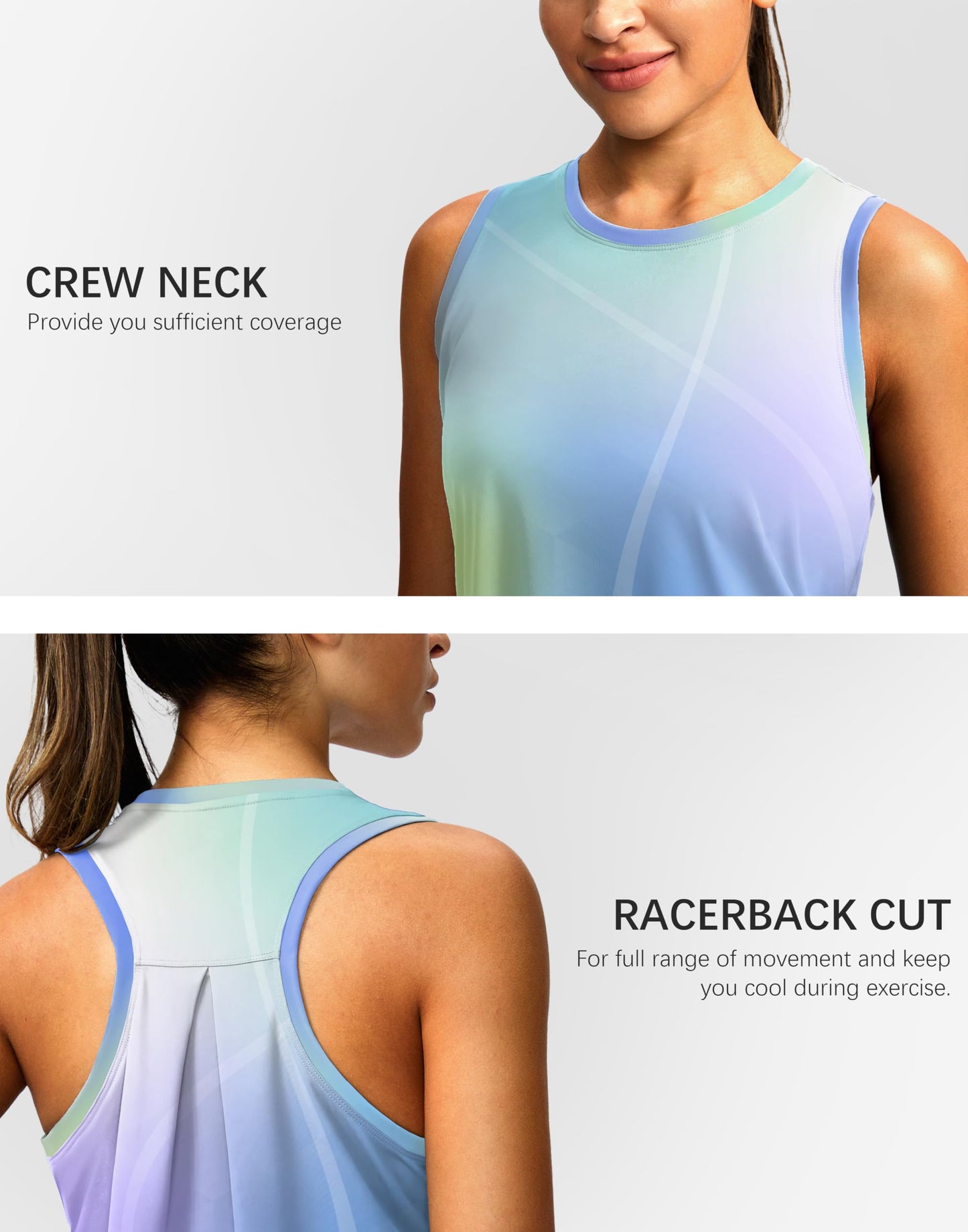 G Gradual Women's Workout Tops Racerback Athletic Tank Tops