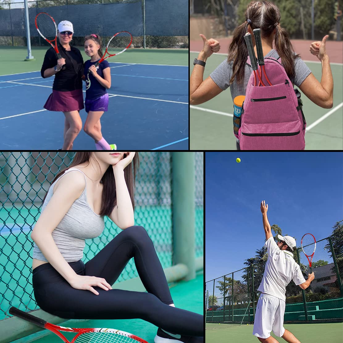 Tennis Rackets 2 Players Recreational for Beginners,Pre-Strung 27 Inch Light Adult Racquet Set for Women Men with Tennis Balls,Overgrips and Carry Bag - Tennis Mindset