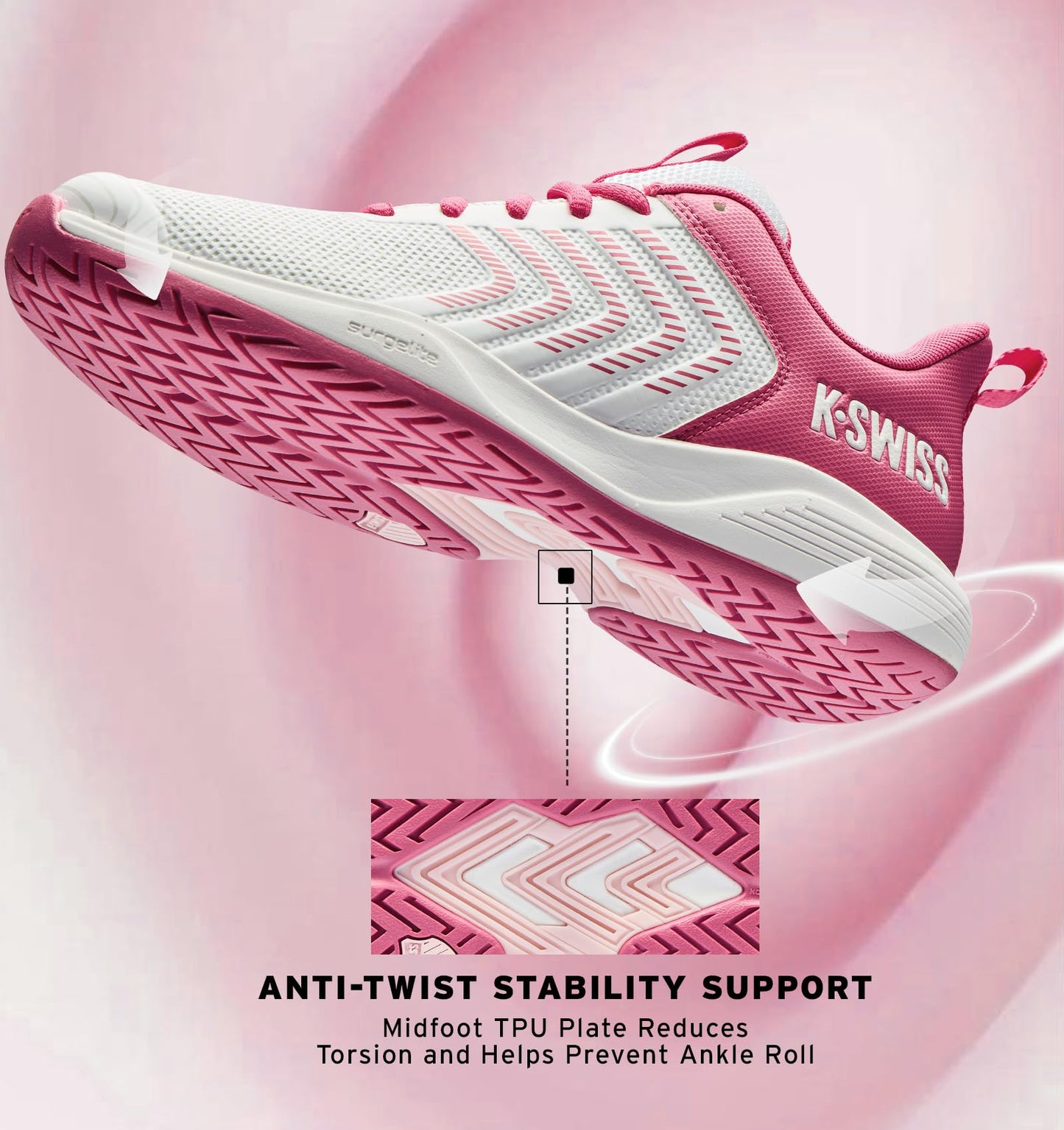K-Swiss Women's Ultrashot Light Pickleball Tennis Shoe - Lightweight Court Shoes Lateral Movement Stable Support - Tennis Mindset