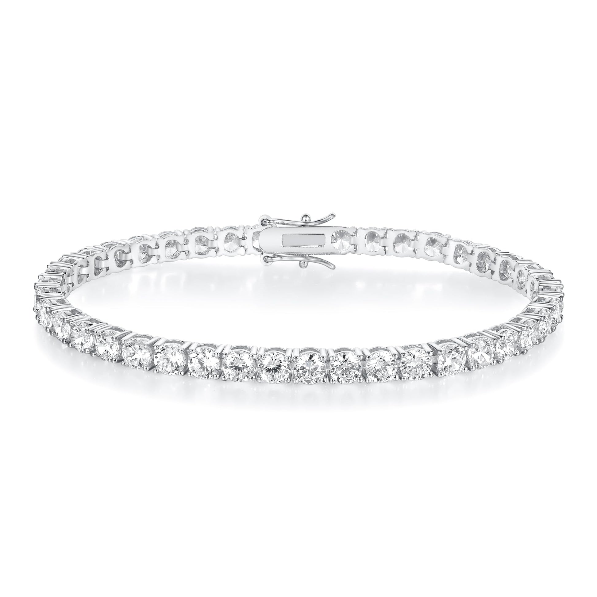 Gemsme 18K White/Yellow Gold Plated 3.0 Cubic Zirconia Classic Tennis Bracelet for Women and Men 6-9 Inches - Tennis Mindset