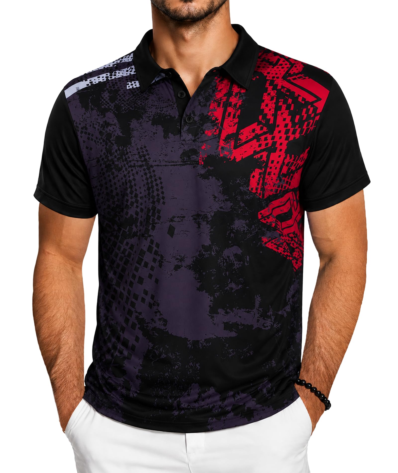 ZITY Golf Polo Shirts for Men Short Sleeve UPF 50+ Athletic Tennis T-Shirt - Tennis Mindset