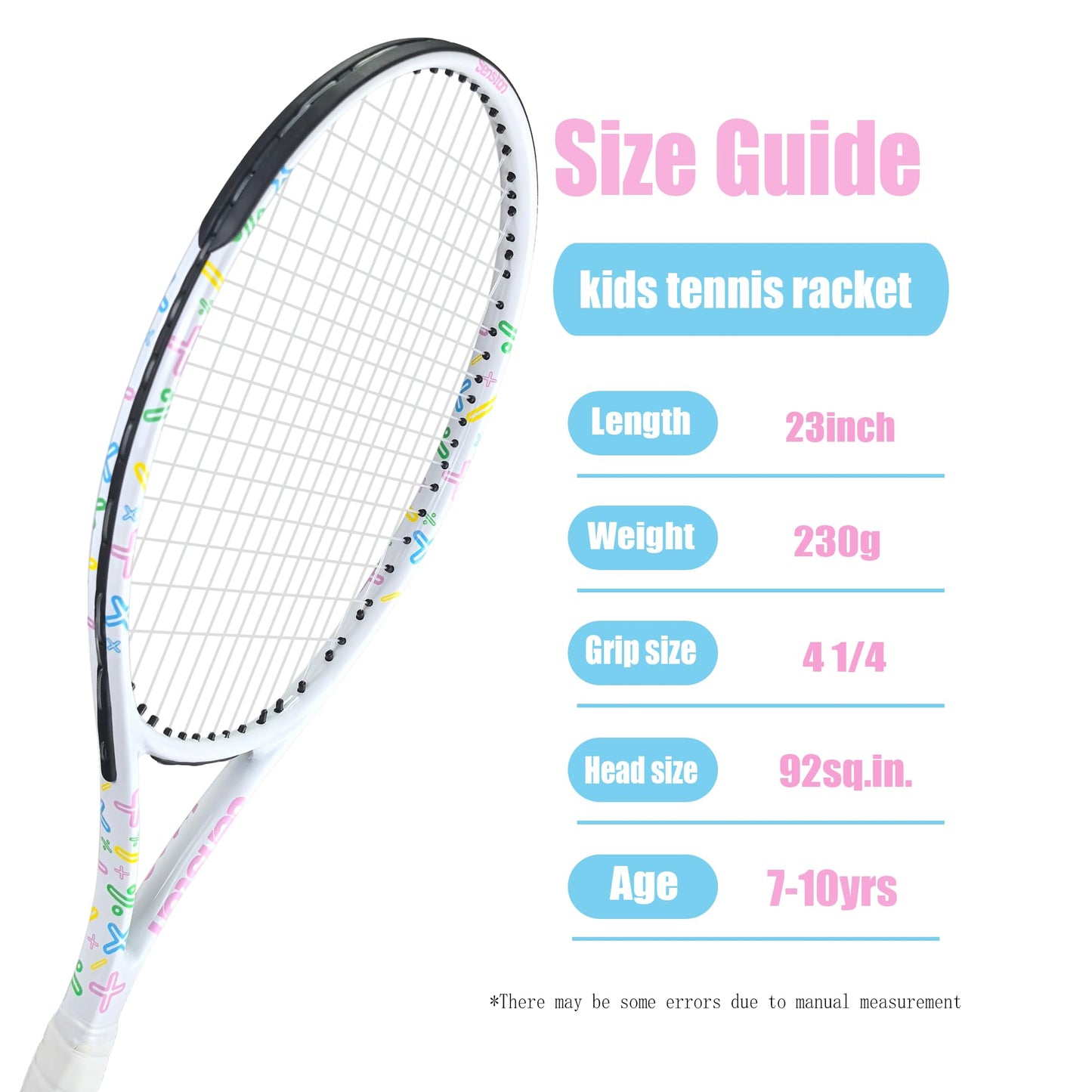 Senston 19" 23" 25" Kids Junior Tennis Racquet for Kids Children Boys Girls Tennis Rackets with Racket Cover - Tennis Mindset