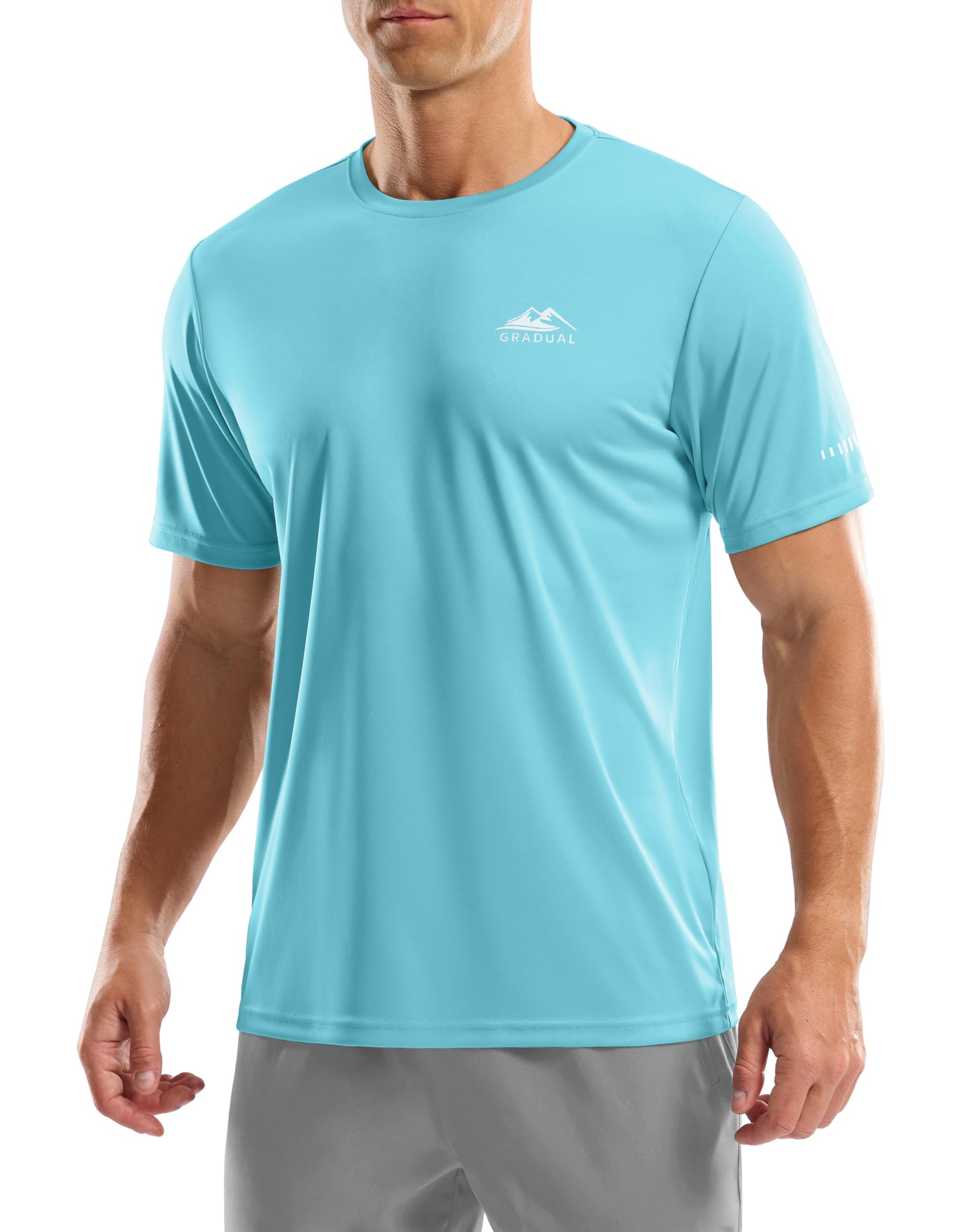 Men's UPF 50+ Sun Protection Swim Shirts Rash Guard Dry Fit Workout Tshirts - Tennis Mindset