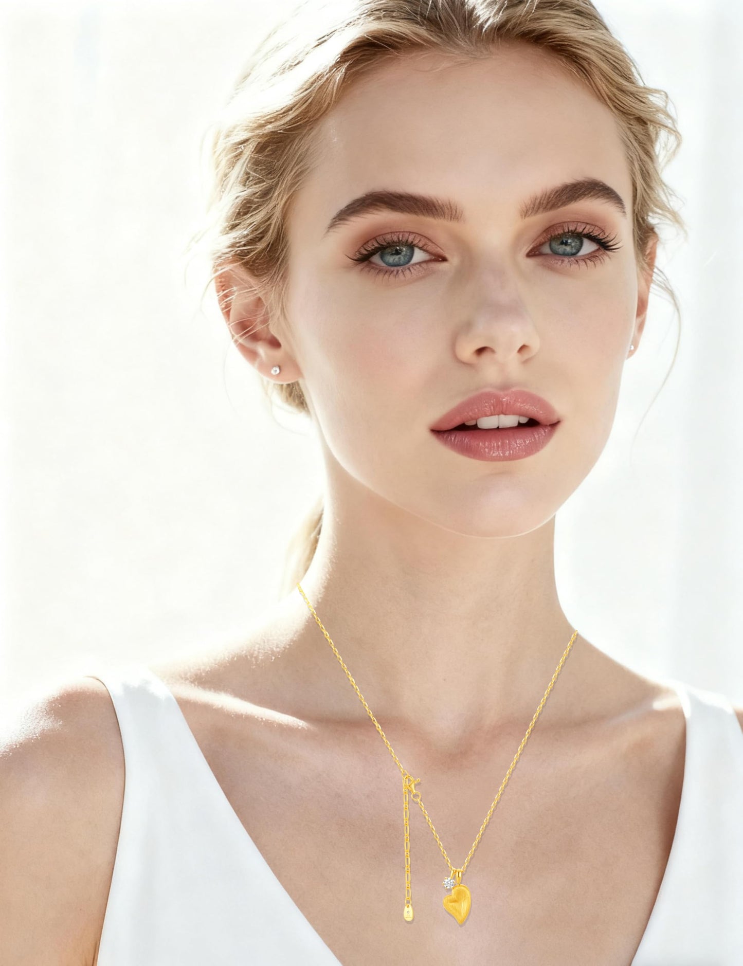 Sterling Silver Lab Grown Diamond Necklace for Women, 18 inch - Tennis Mindset