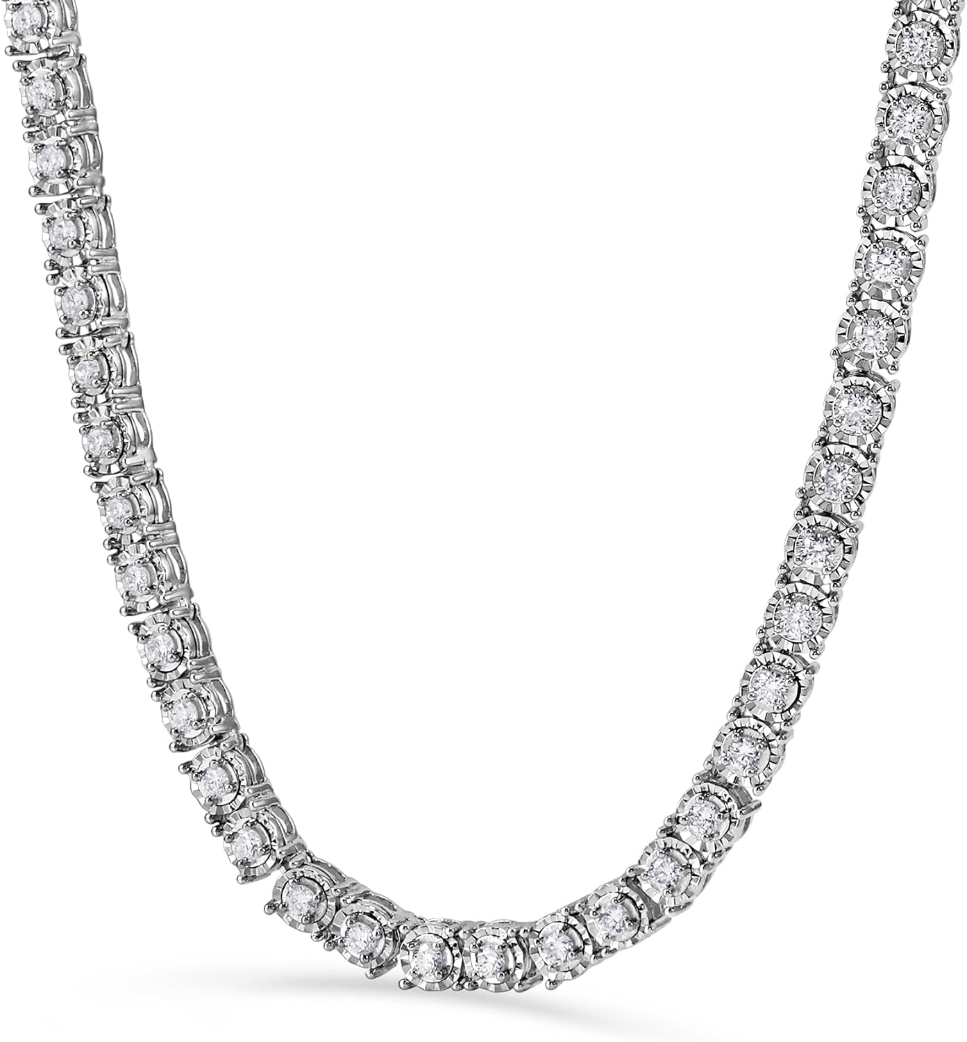 Belacqua 2 Carat Round Lab Grown Diamond Tennis Necklaces - Tennis Mindset