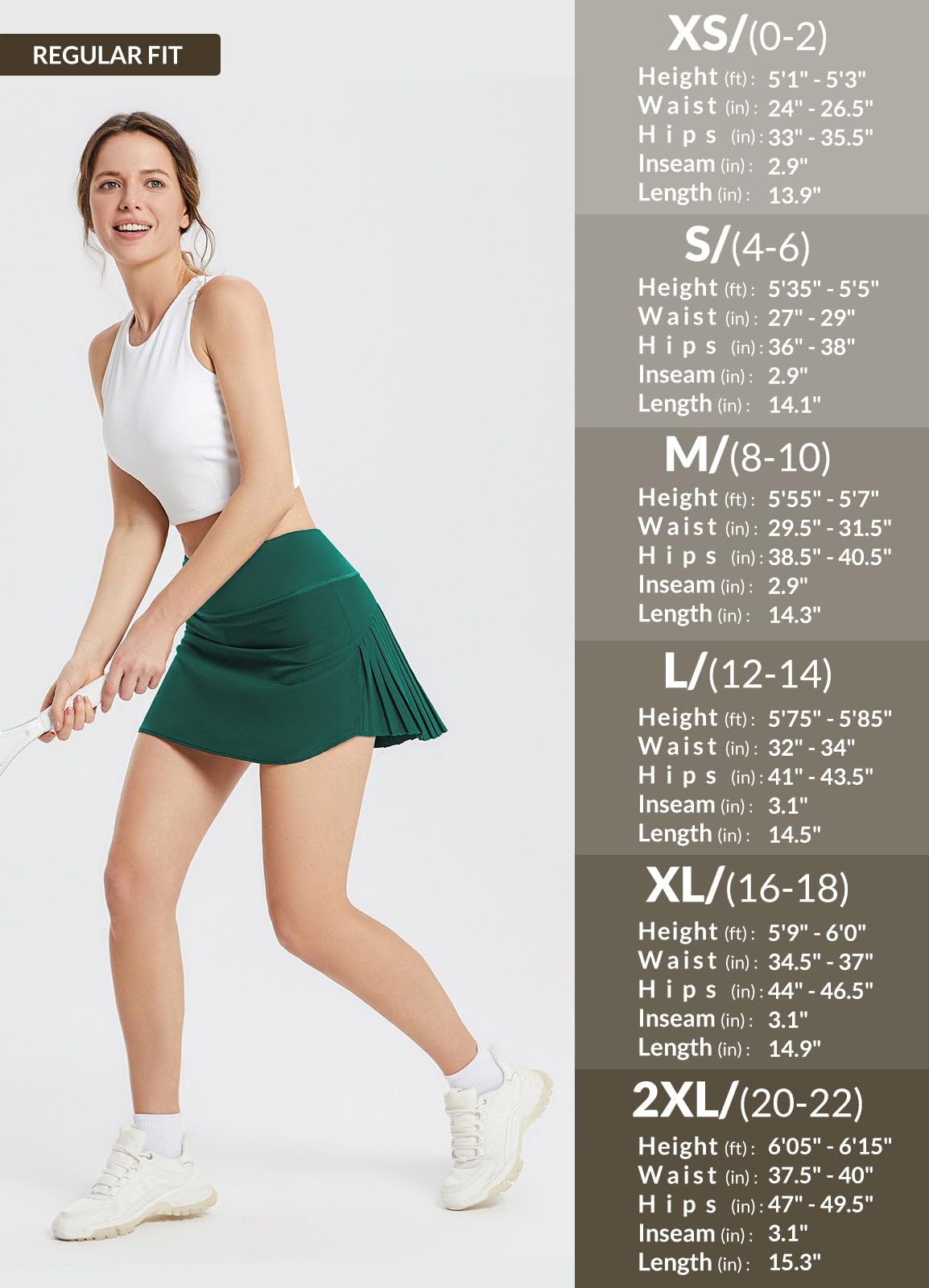 baleaf Tennis Skirt Pleated Golf Skorts with 3 Pockets - Tennis Mindset