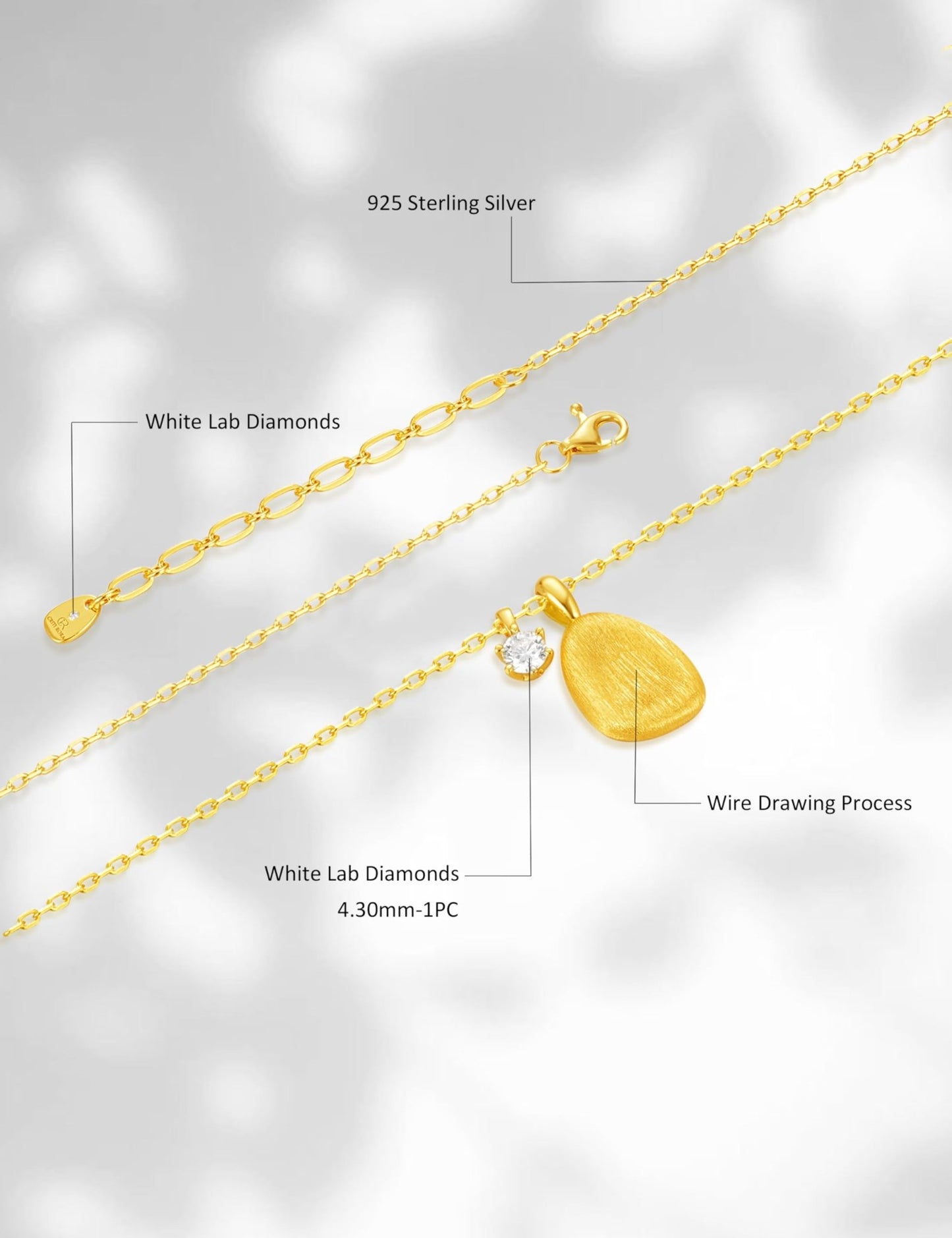 Sterling Silver Lab Grown Diamond Necklace for Women, 18 inch - Tennis Mindset
