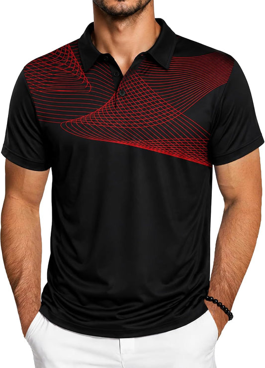 ZITY Golf Polo Shirts for Men Short Sleeve UPF 50+ Athletic Tennis T-Shirt - Tennis Mindset