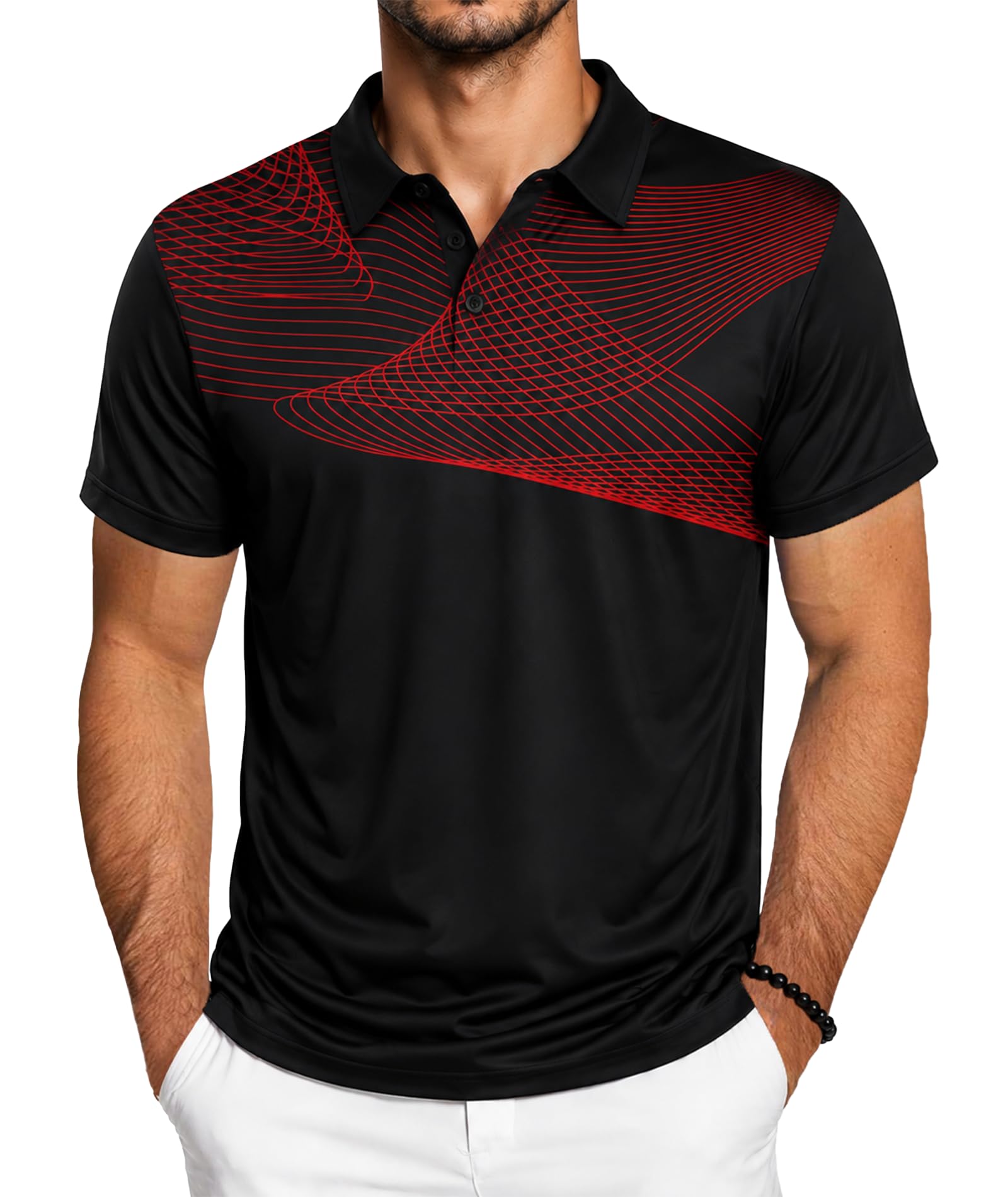 ZITY Golf Polo Shirts for Men Short Sleeve UPF 50+ Athletic Tennis T-Shirt - Tennis Mindset