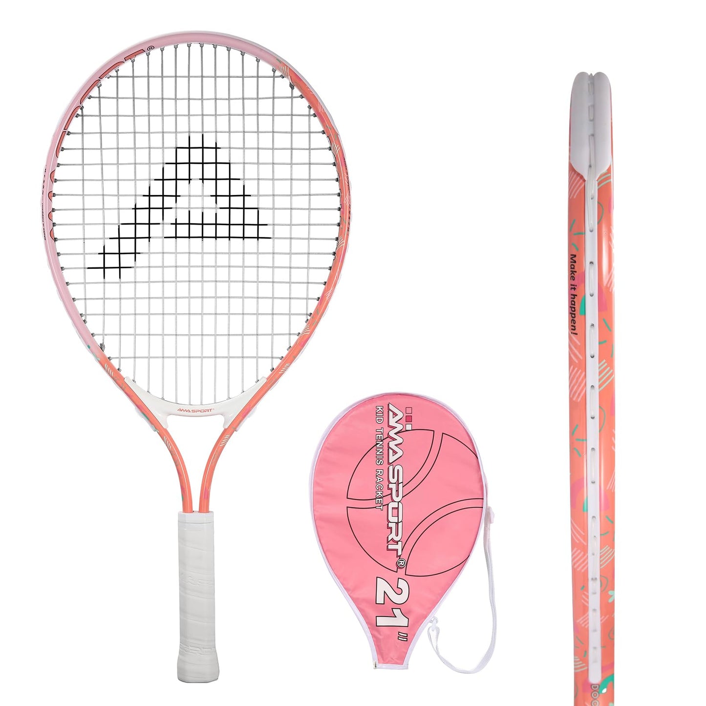 AMA SPORT Kids Tennis Racket for Junior Toddlers Starter Kit 17-25" Tennis Racquet for Girls and Boys with 420D Nylon Shoulder Strap Bag - Tennis Mindset