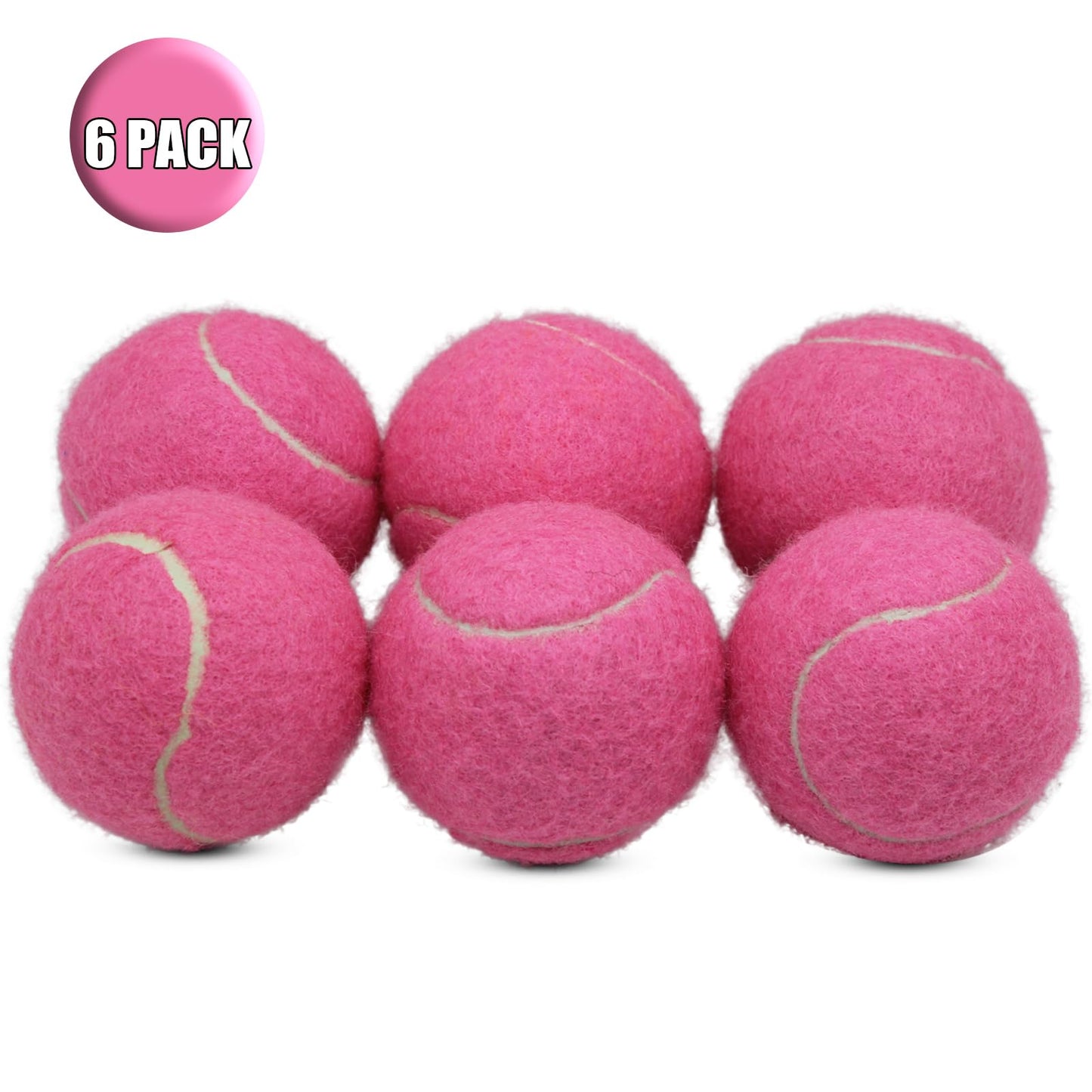 SHYUJAJIE Tennis Ball,6 Pack Practice Balls Bulk,Dog Balls with Mesh Bag