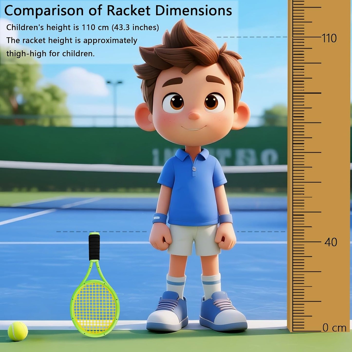 Kids Tennis Racket,17 Inch Plastic Tennis Racket with 2 Soft Balls,2 Tennis Balls and 4 Shuttlecocks for Kid,Toddler Outdoor/Indoor Sport Play - Tennis Mindset