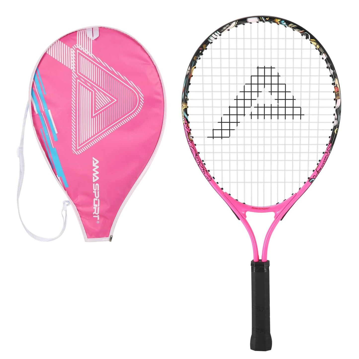 AMA SPORT Kids Tennis Racket for Junior Toddlers Starter Kit 17-25" Tennis Racquet for Girls and Boys with 420D Nylon Shoulder Strap Bag - Tennis Mindset