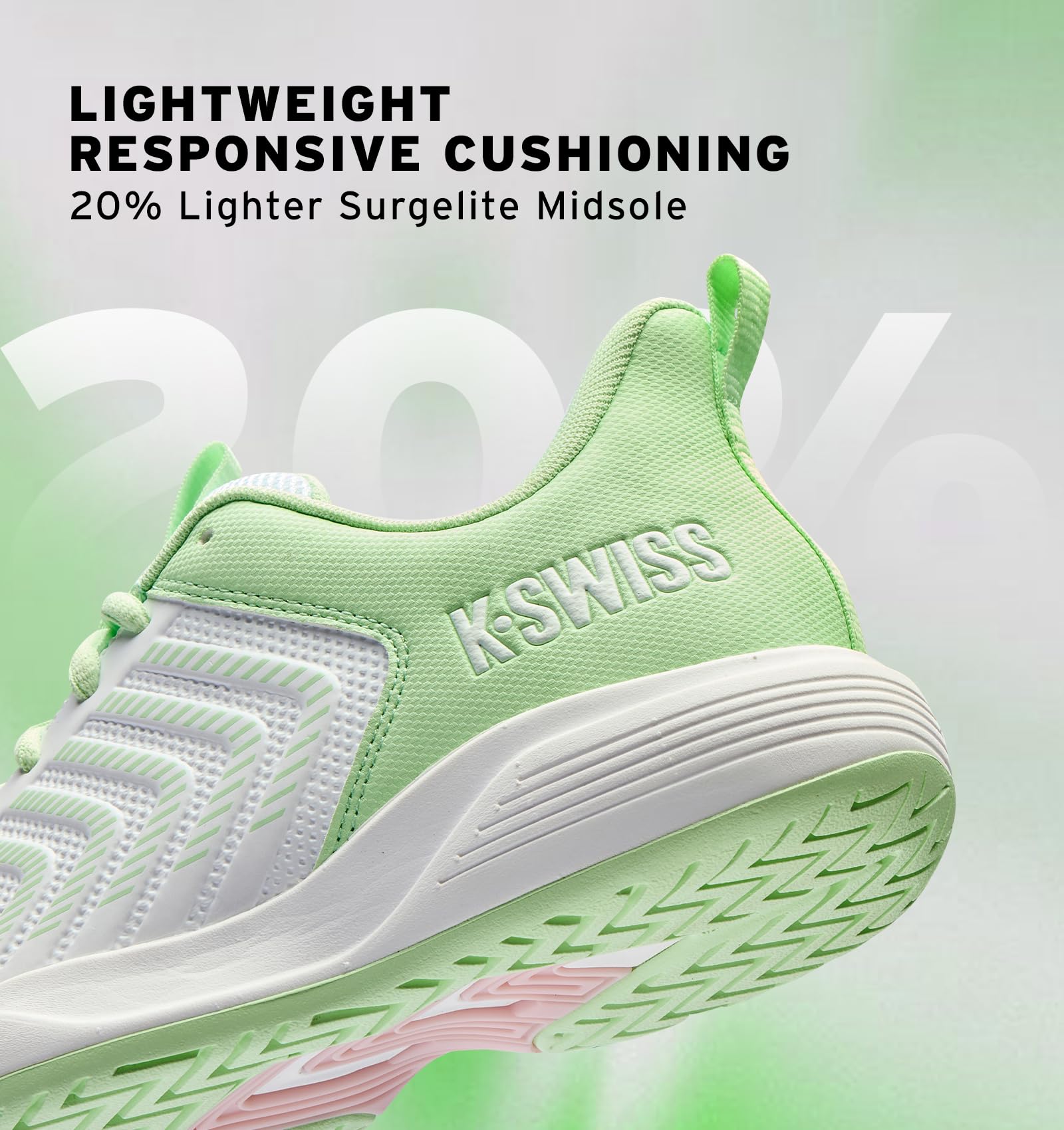 K-Swiss Women's Ultrashot Light Pickleball Tennis Shoe - Lightweight Court Shoes Lateral Movement Stable Support - Tennis Mindset