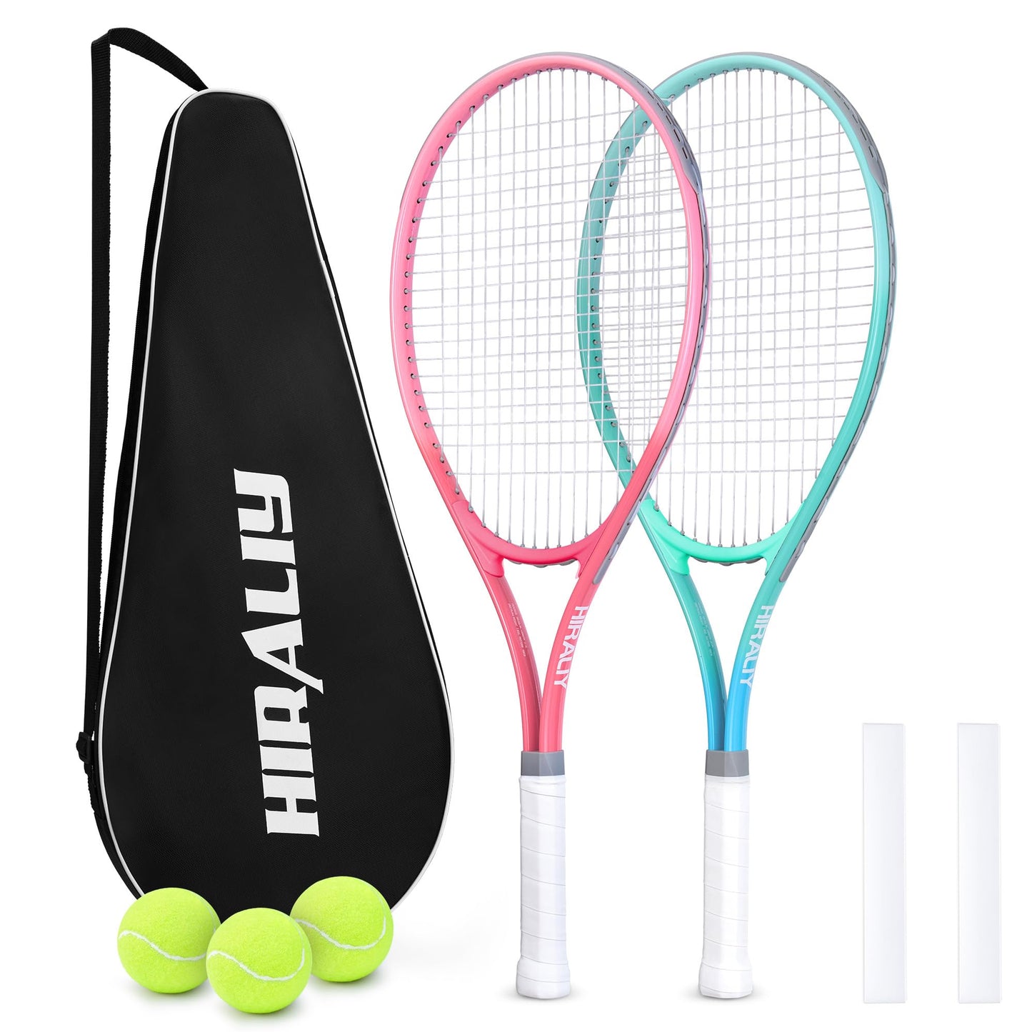 HIRALIY 27-Inch Tennis Racket for Adults with Ball and Carry Bag - Tennis Mindset