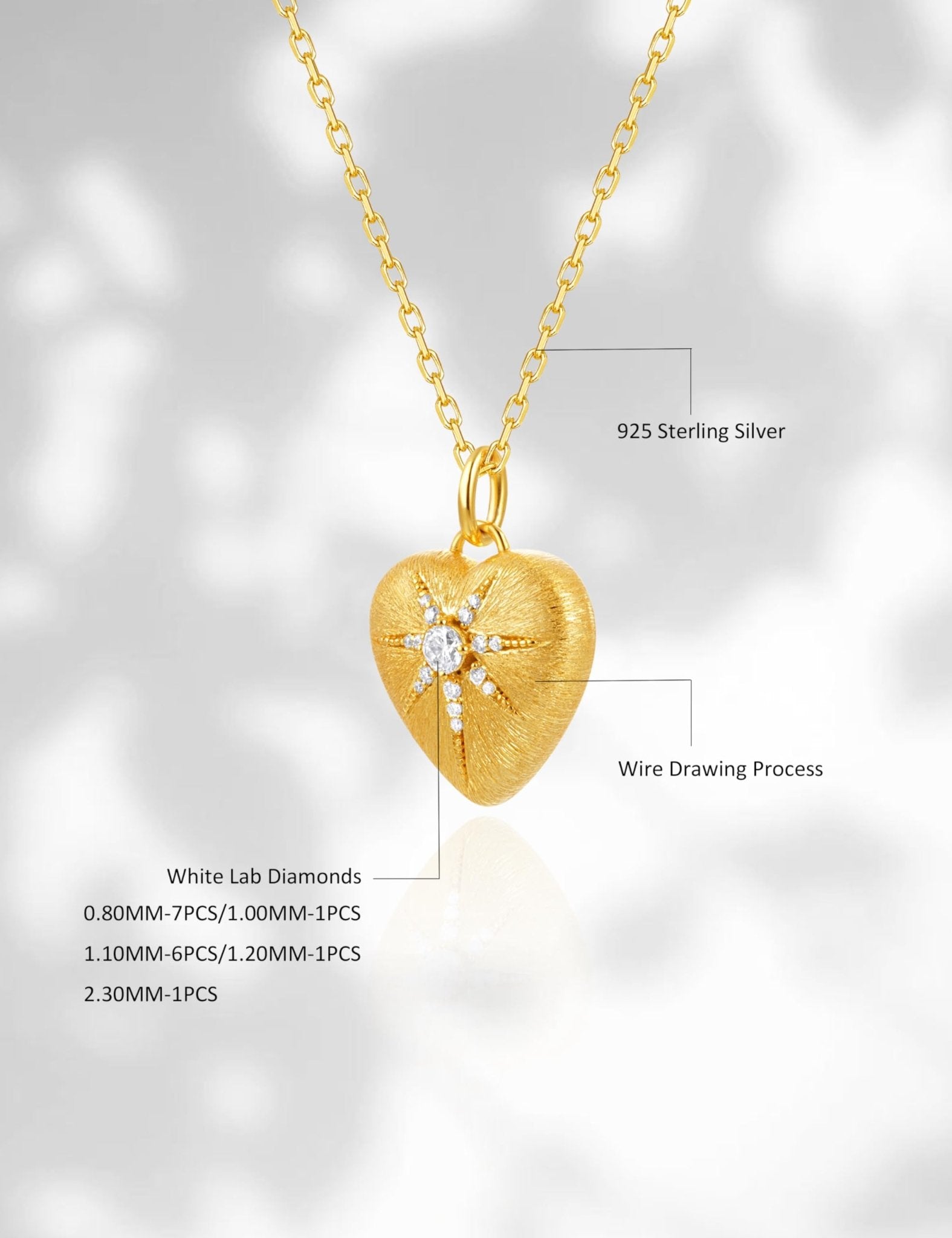 Sterling Silver Lab Grown Diamond Necklace for Women, 18 inch - Tennis Mindset