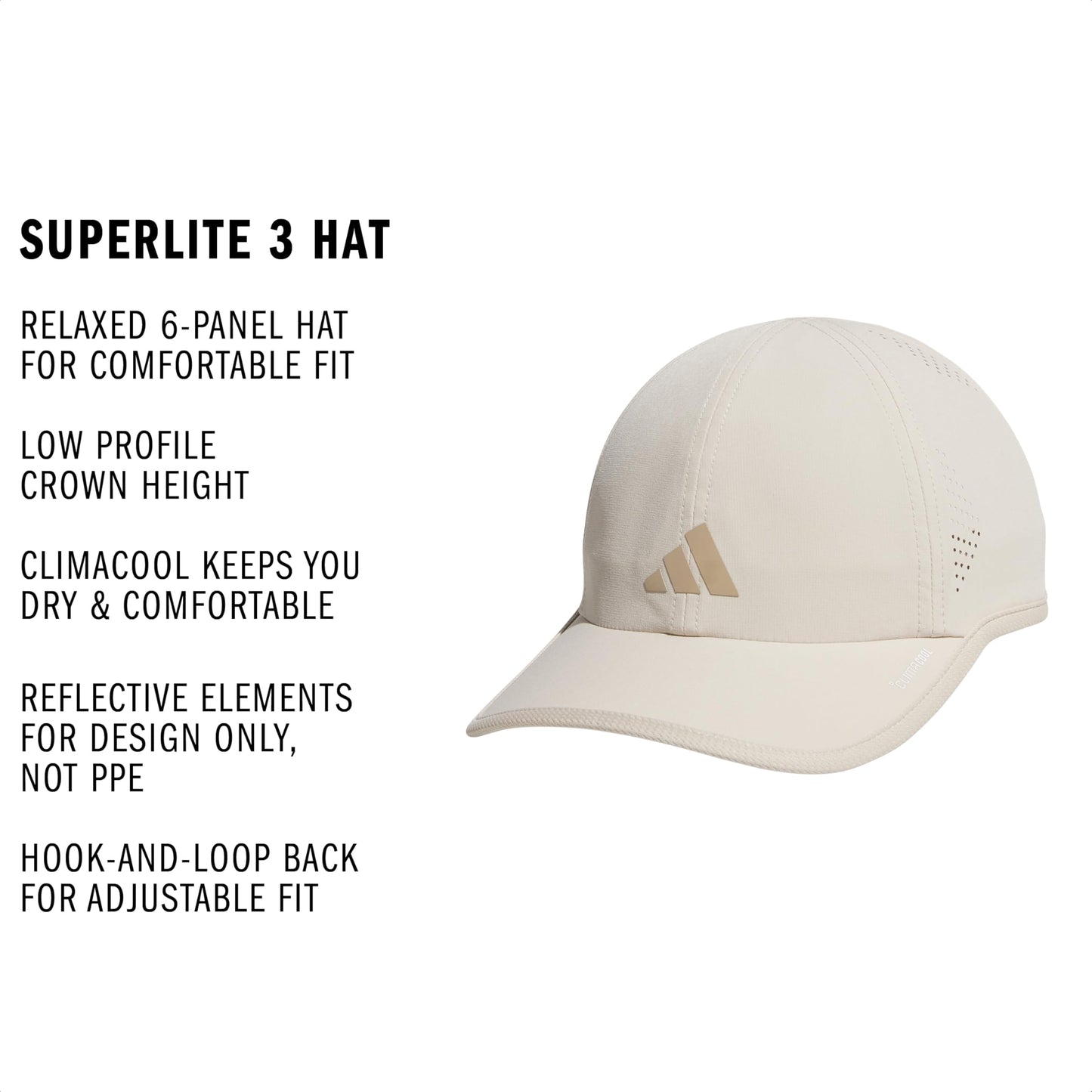 adidas Womens Superlite 3 Hat Casual - Black - Tennis Mindset