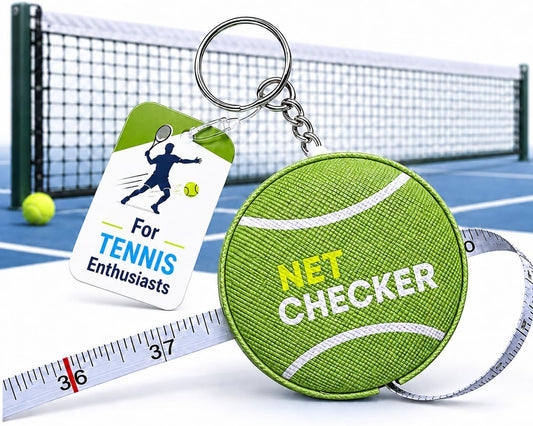 Scoring Right Net Checker Tennis Net Height Measuring Tape and Keyring - Tennis Mindset