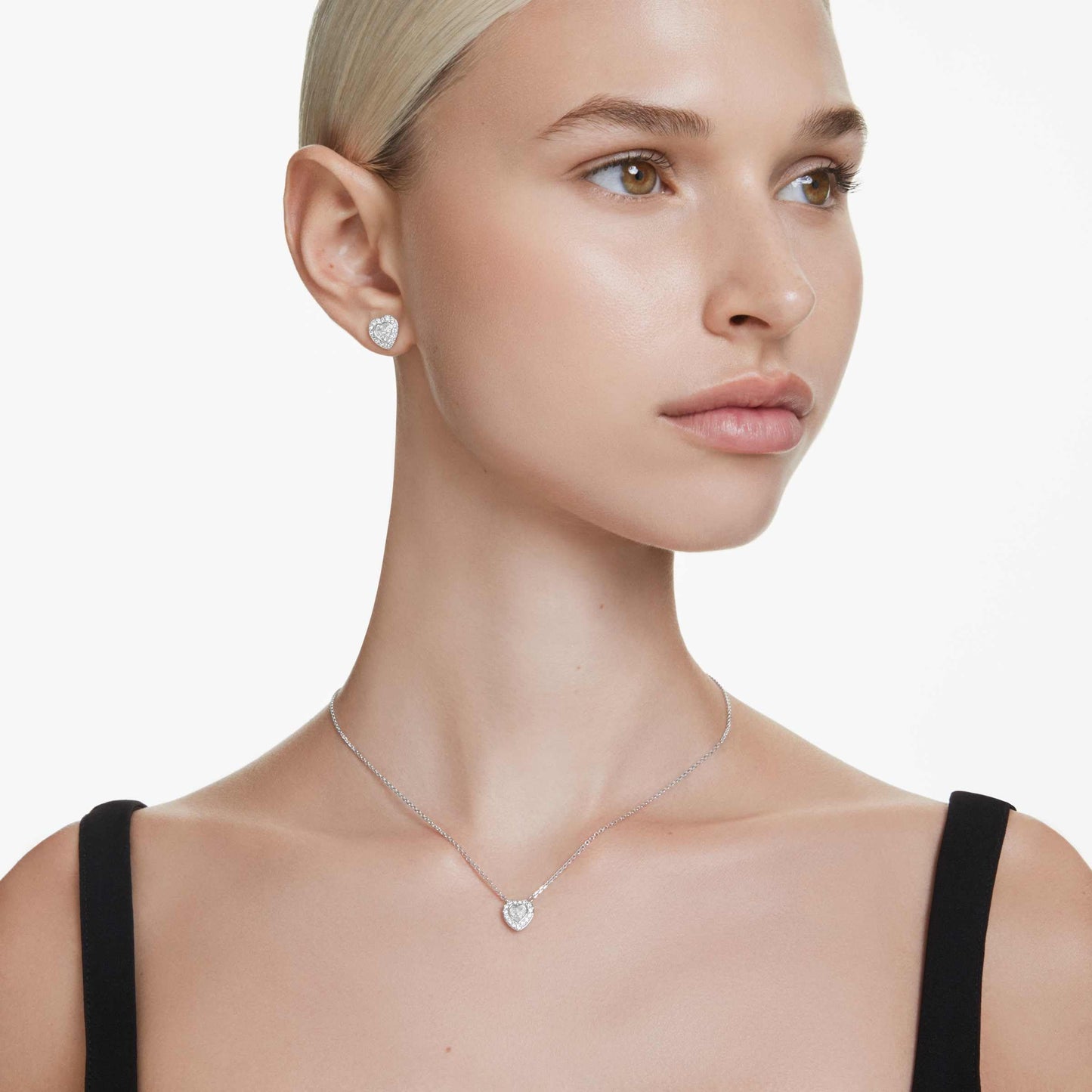 Swarovski Ariana Grande Collection, Clear Crystal & Pearls, Rhodium Finish, Necklaces, Earrings and Bracelets - Tennis Mindset