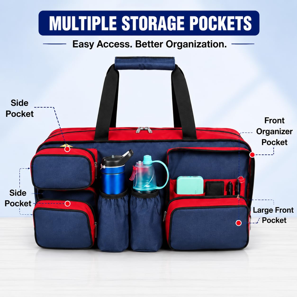 K-Cliffs Tennis Racket Bag | Deluxe Ballistic Nylon | Shoe Compartment - Tennis Mindset