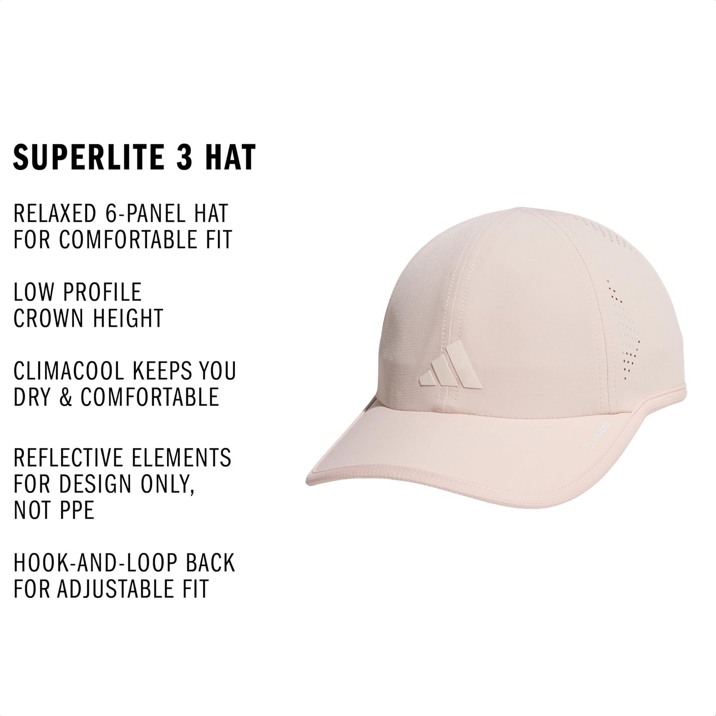adidas Womens Superlite 3 Hat Casual - Black - Tennis Mindset