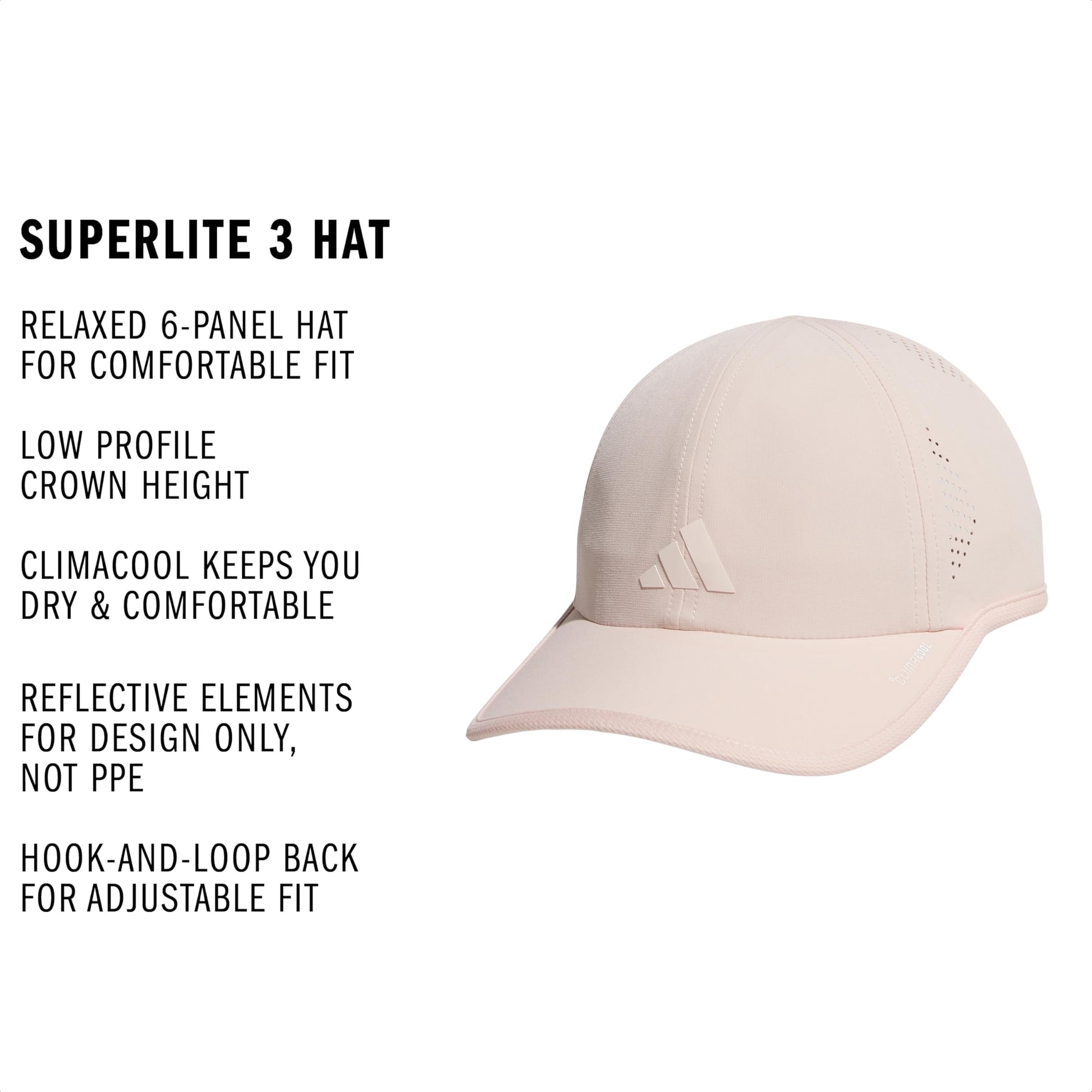 adidas Womens Superlite 3 Hat Casual - Black - Tennis Mindset