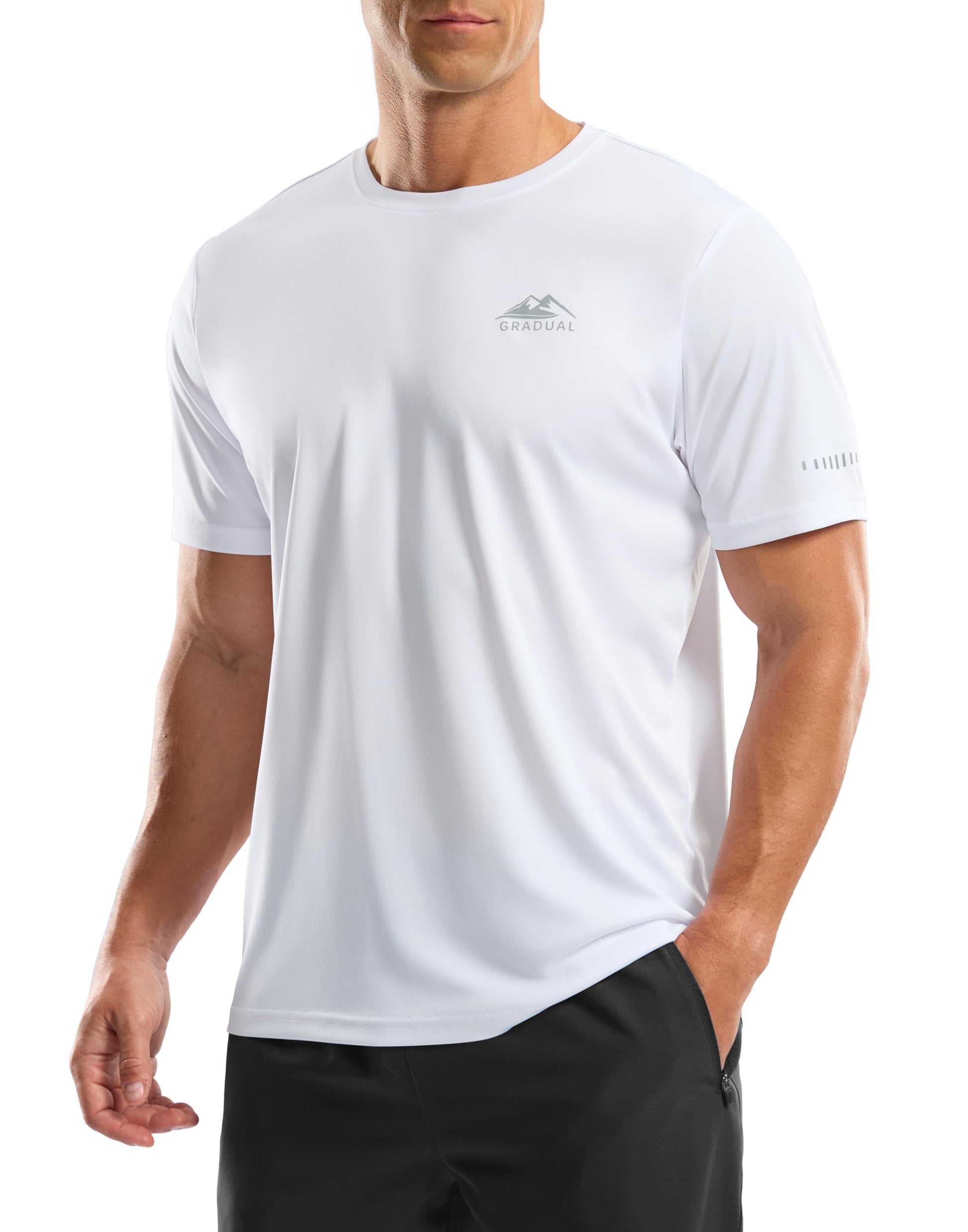 Men's UPF 50+ Sun Protection Swim Shirts Rash Guard Dry Fit Workout Tshirts - Tennis Mindset