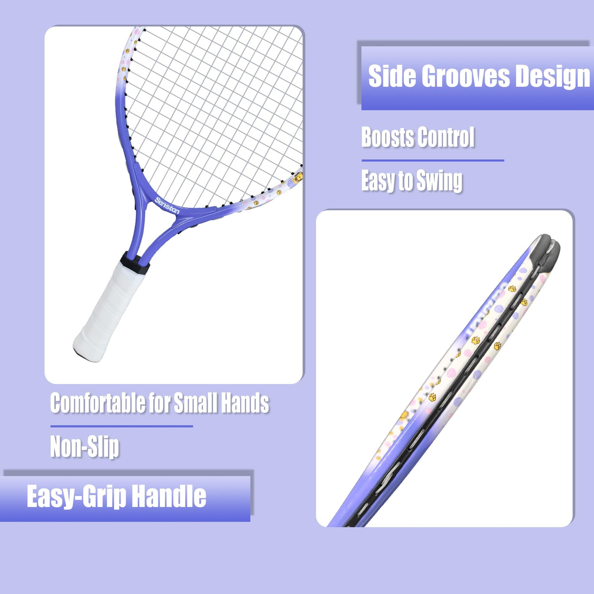 Senston 19" 23" 25" Kids Junior Tennis Racquet for Kids Children Boys Girls Tennis Rackets with Racket Cover - Tennis Mindset