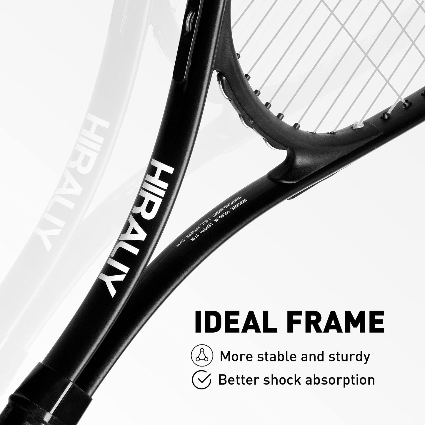 HIRALIY 27-Inch Tennis Racket for Adults with Ball and Carry Bag - Tennis Mindset