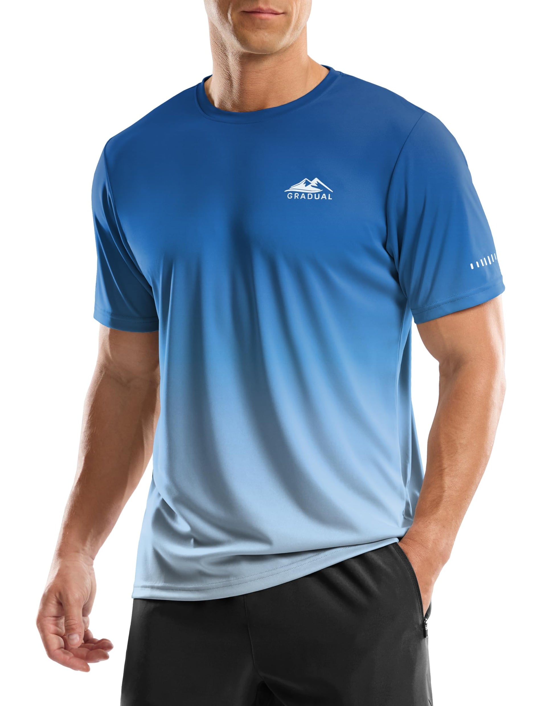 Men's UPF 50+ Sun Protection Swim Shirts Rash Guard Dry Fit Workout Tshirts - Tennis Mindset