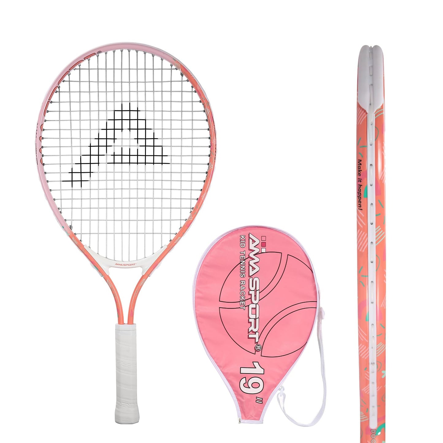 AMA SPORT Kids Tennis Racket for Junior Toddlers Starter Kit 17-25" Tennis Racquet for Girls and Boys with 420D Nylon Shoulder Strap Bag - Tennis Mindset