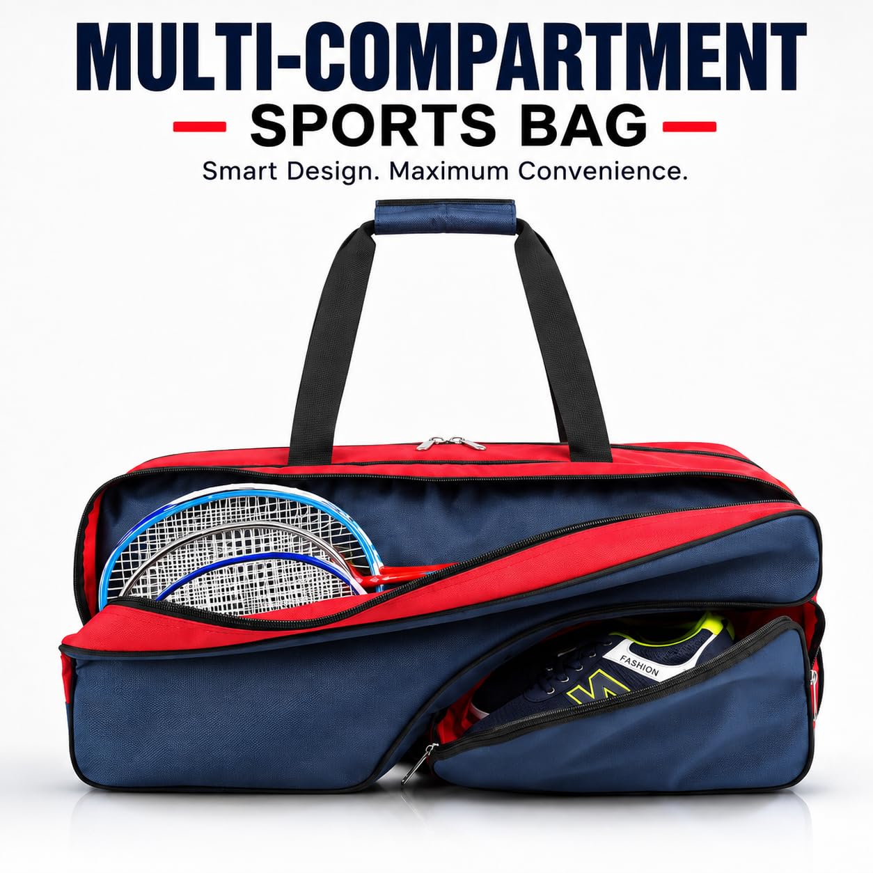 K-Cliffs Tennis Racket Bag | Deluxe Ballistic Nylon | Shoe Compartment - Tennis Mindset