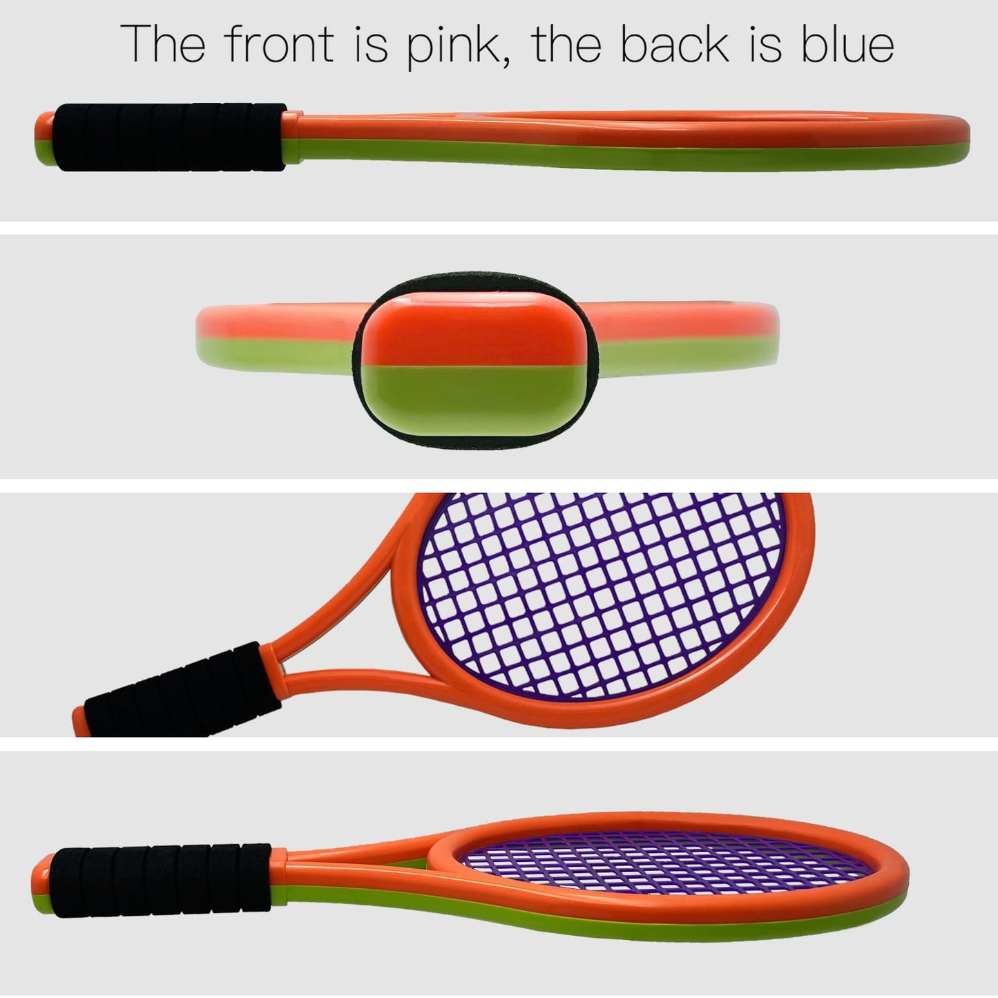 Kids Tennis Racket,17 Inch Plastic Tennis Racket with 2 Soft Balls,2 Tennis Balls and 4 Shuttlecocks for Kid,Toddler Outdoor/Indoor Sport Play - Tennis Mindset