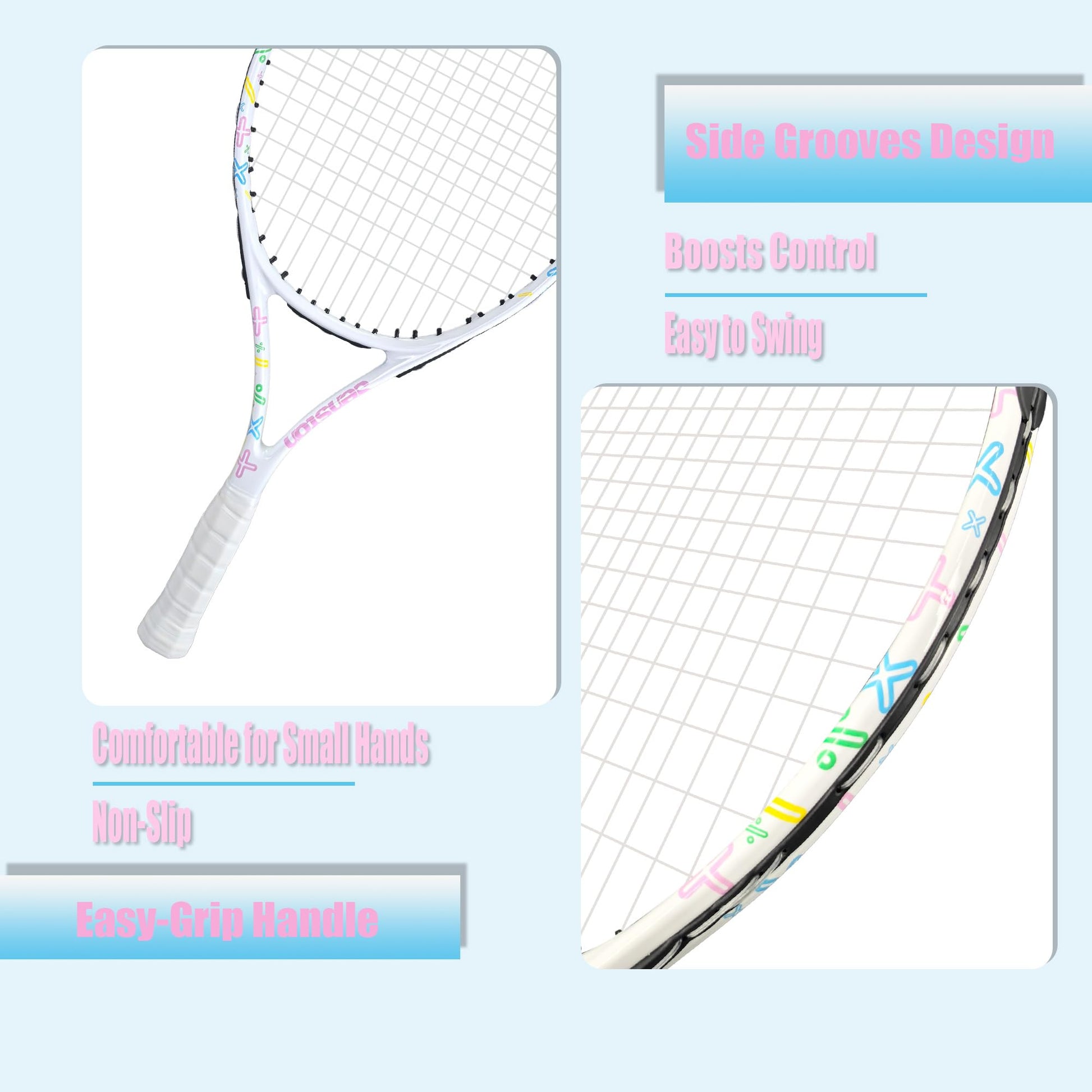 Senston 19" 23" 25" Kids Junior Tennis Racquet for Kids Children Boys Girls Tennis Rackets with Racket Cover - Tennis Mindset