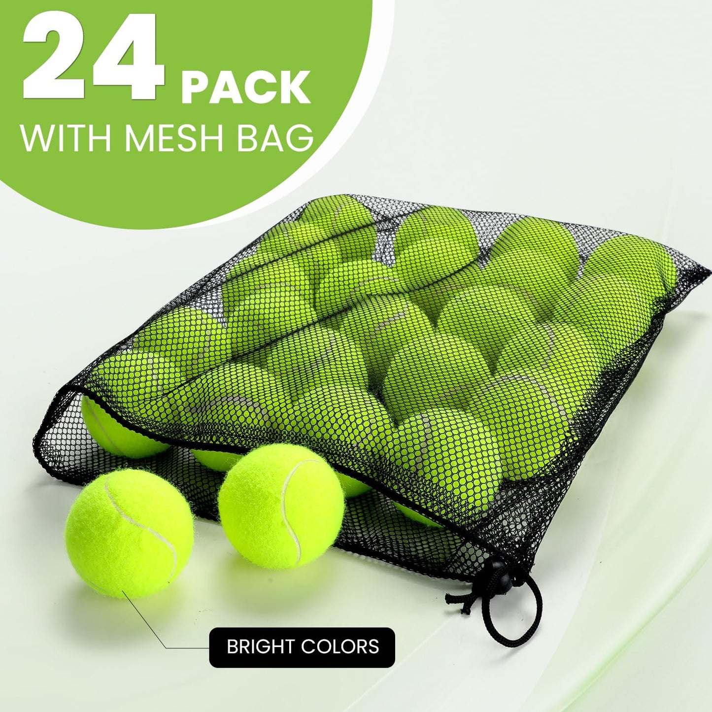 FURWEY Tennis Ball,6/12/24/36/40/80P Training Balls,Dog Balls with Mesh Bag