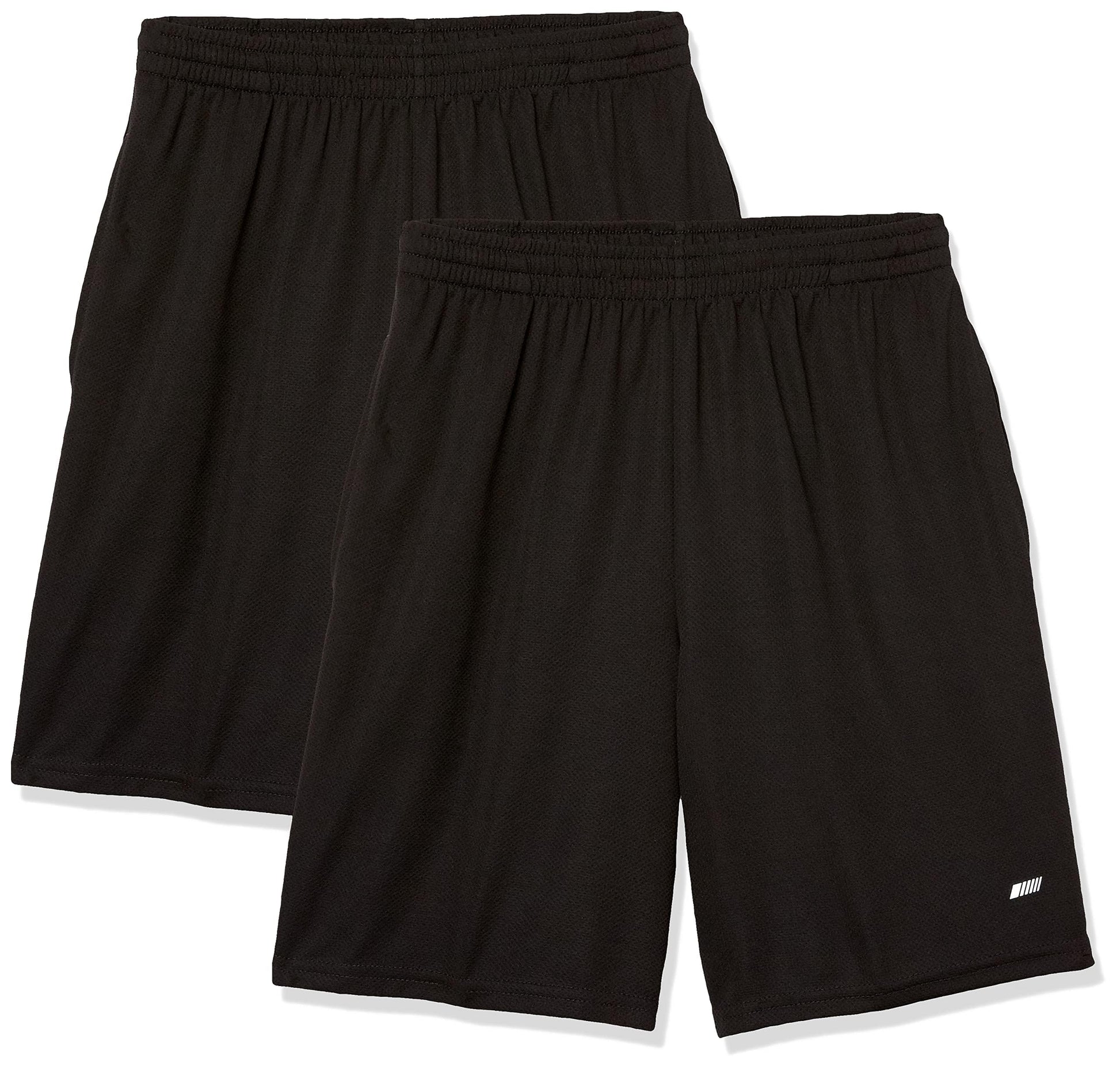Amazon Essentials Men's Athletic Basketball Gym Shorts, Breathable Moisture Wicking, Loose-Fit Performance Tech, Pack of 2 - Tennis Mindset