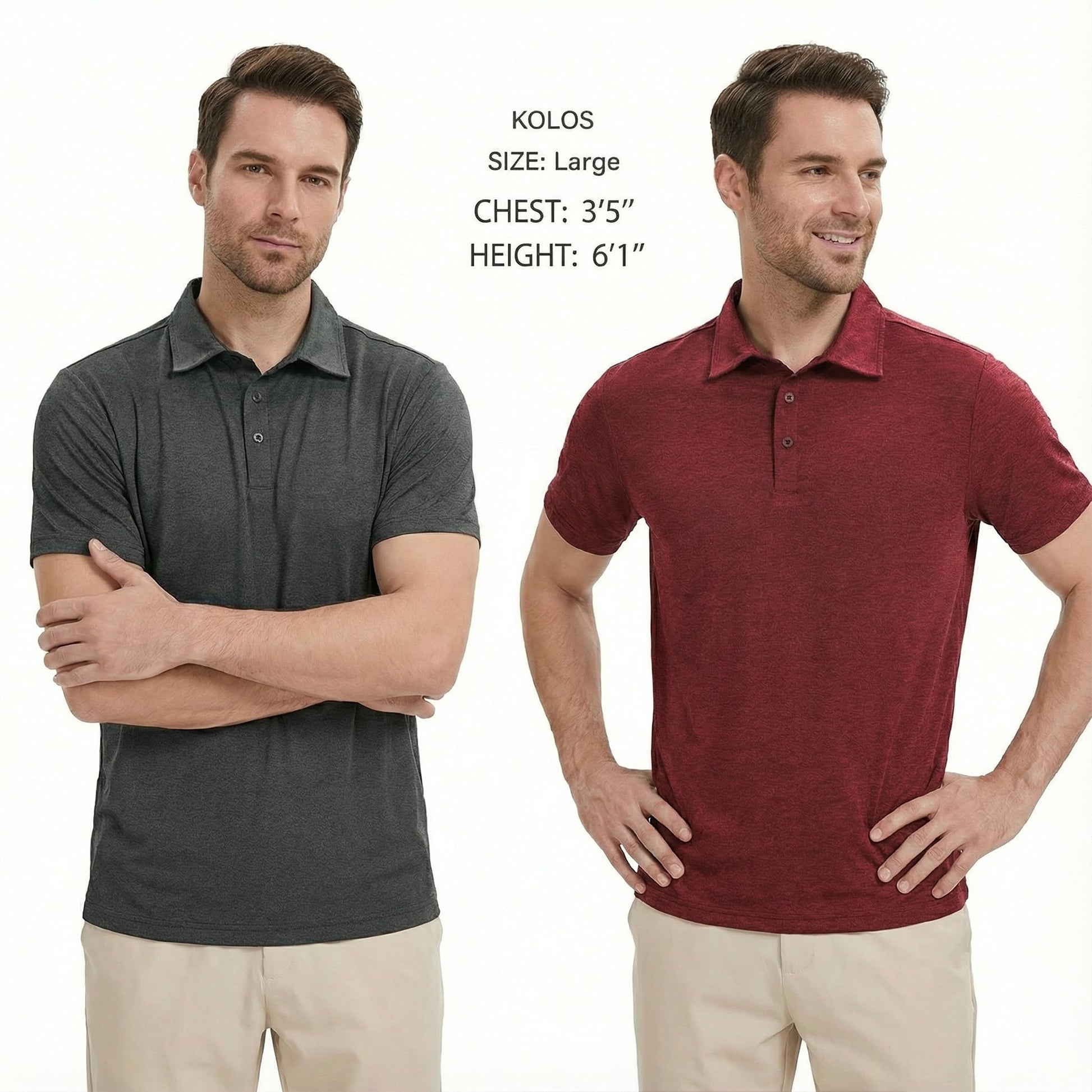 5 Pack Men's Polo Shirts Short Sleeve Golf T Shirt Performance Casual - Tennis Mindset